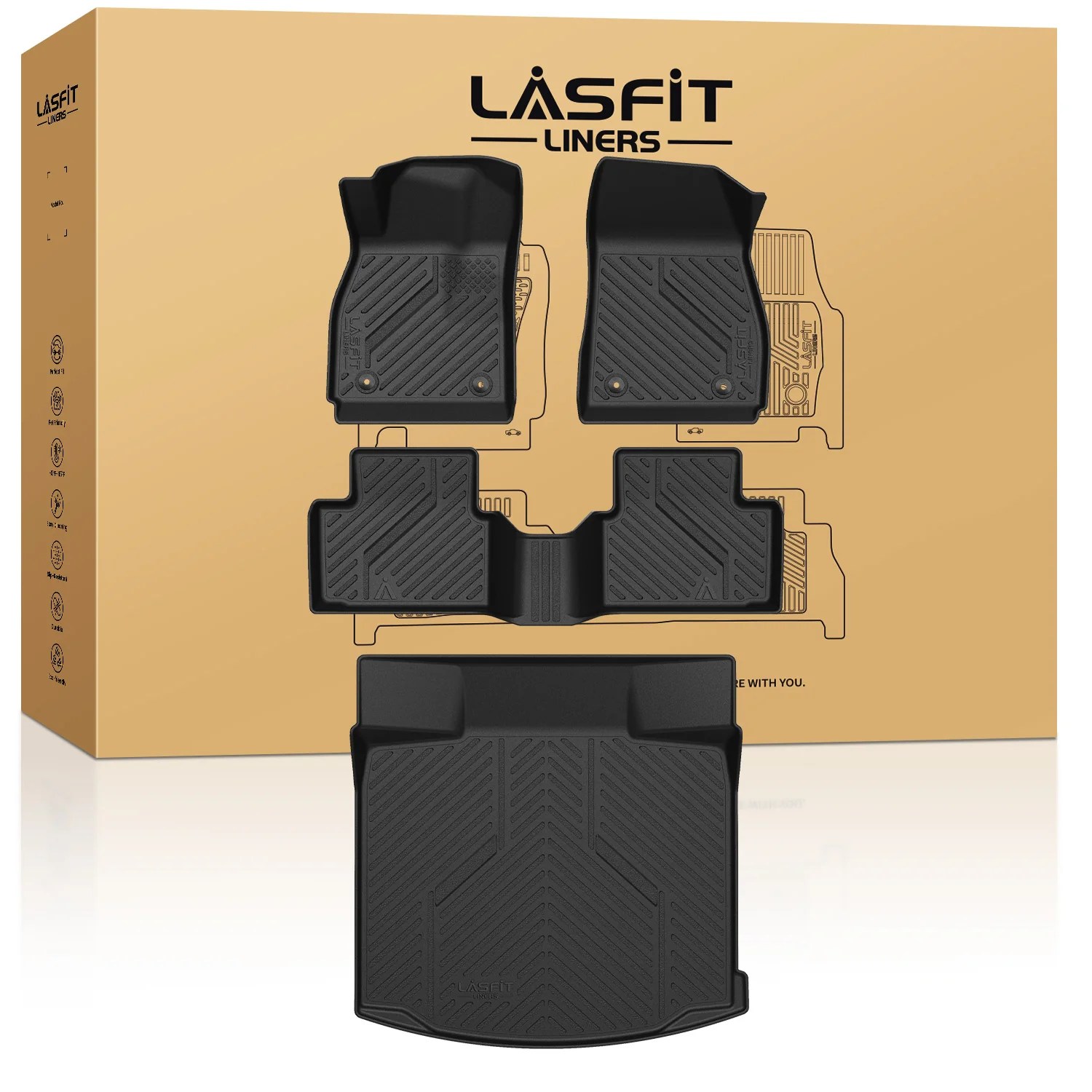 Fit for 2016 Chevrolet Malibu Limited Floor Mats & Cargo Mat - Image 9