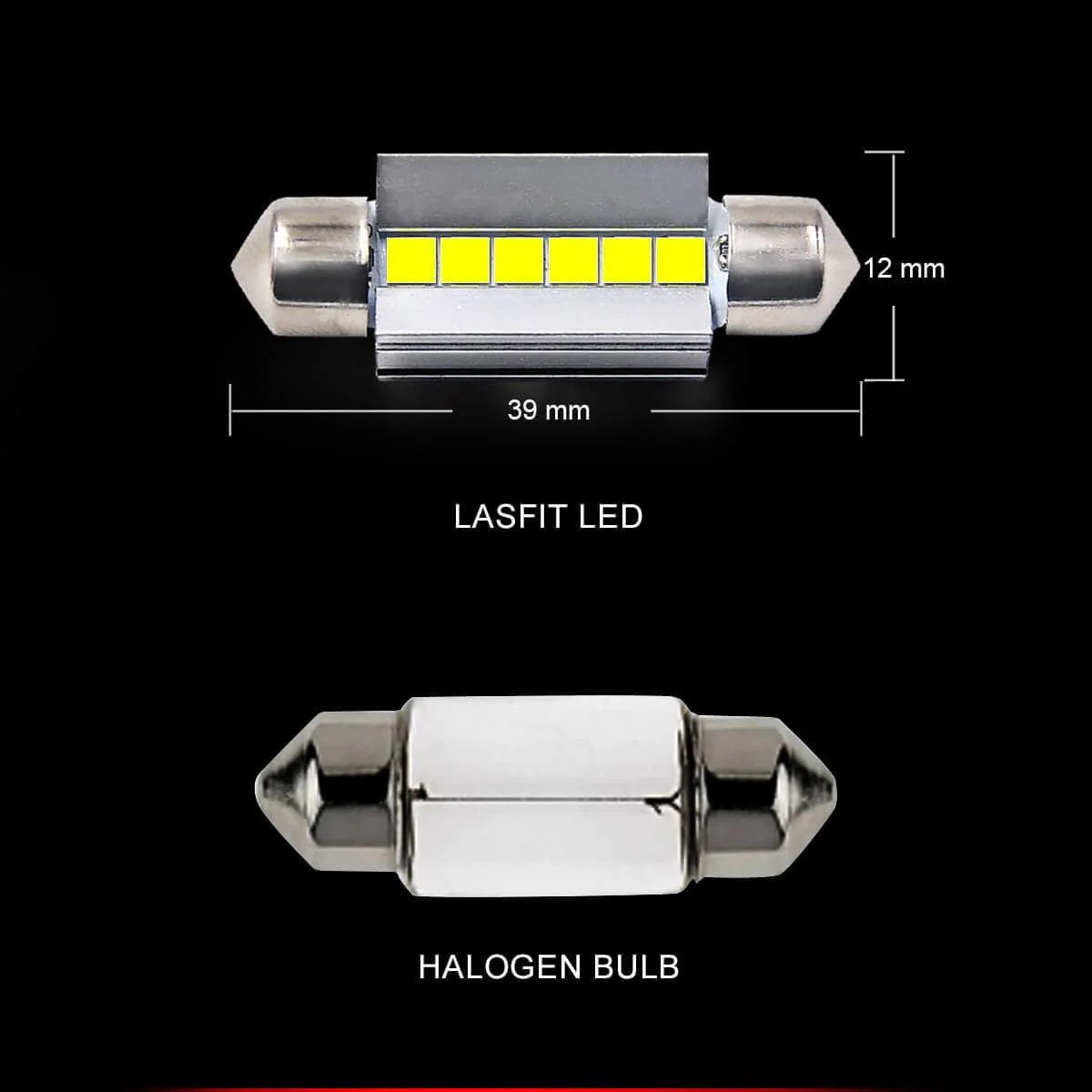 39MM DE3425 6461 LED Dome Map Courtesy Trunk Light Bulb, 2 Bulbs - Image 8