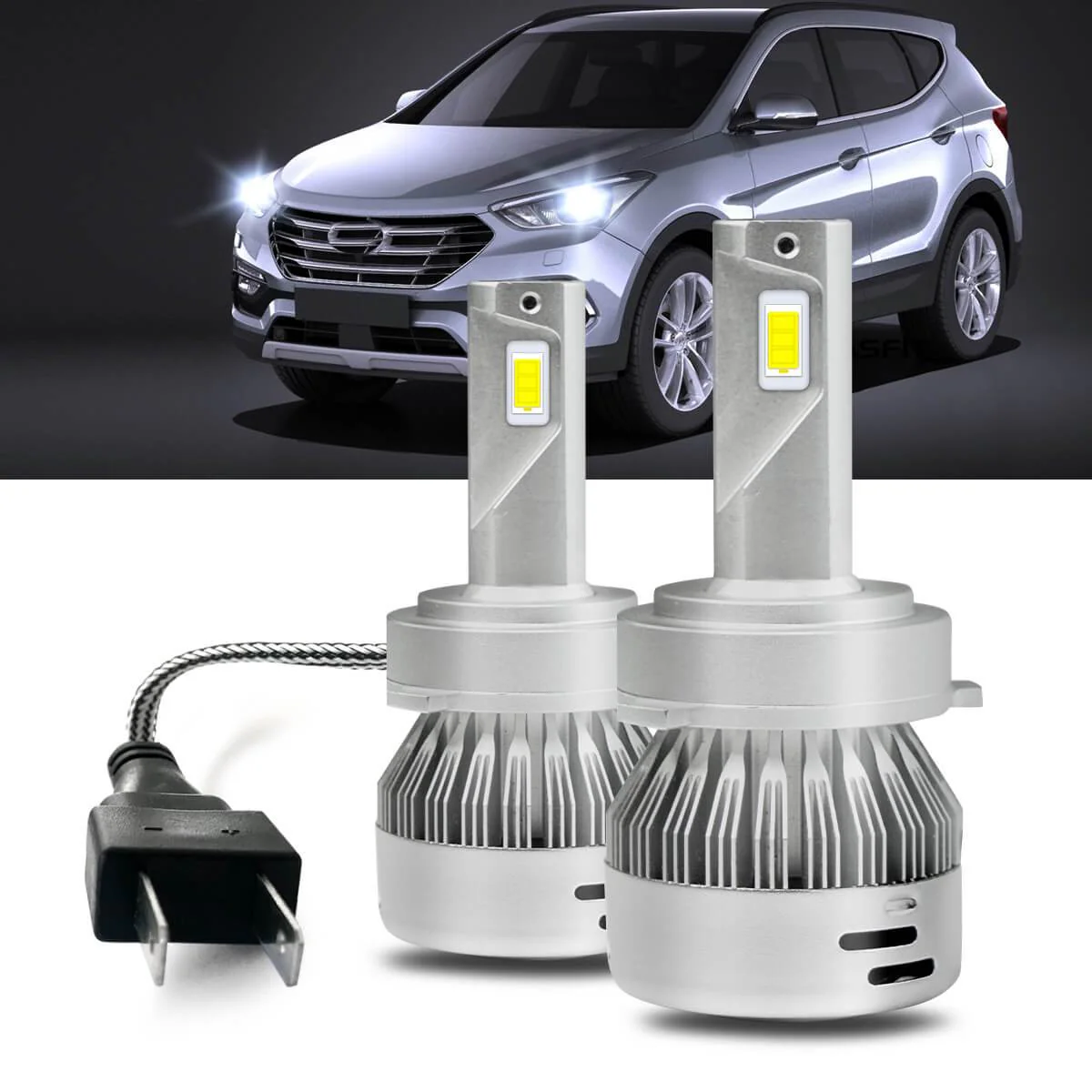 Fit for 2017-2018 Hyundai Santa Fe Custom H7 LED Bulbs Exterior Interior Lights, Santa Fe Sport Included - Image 8