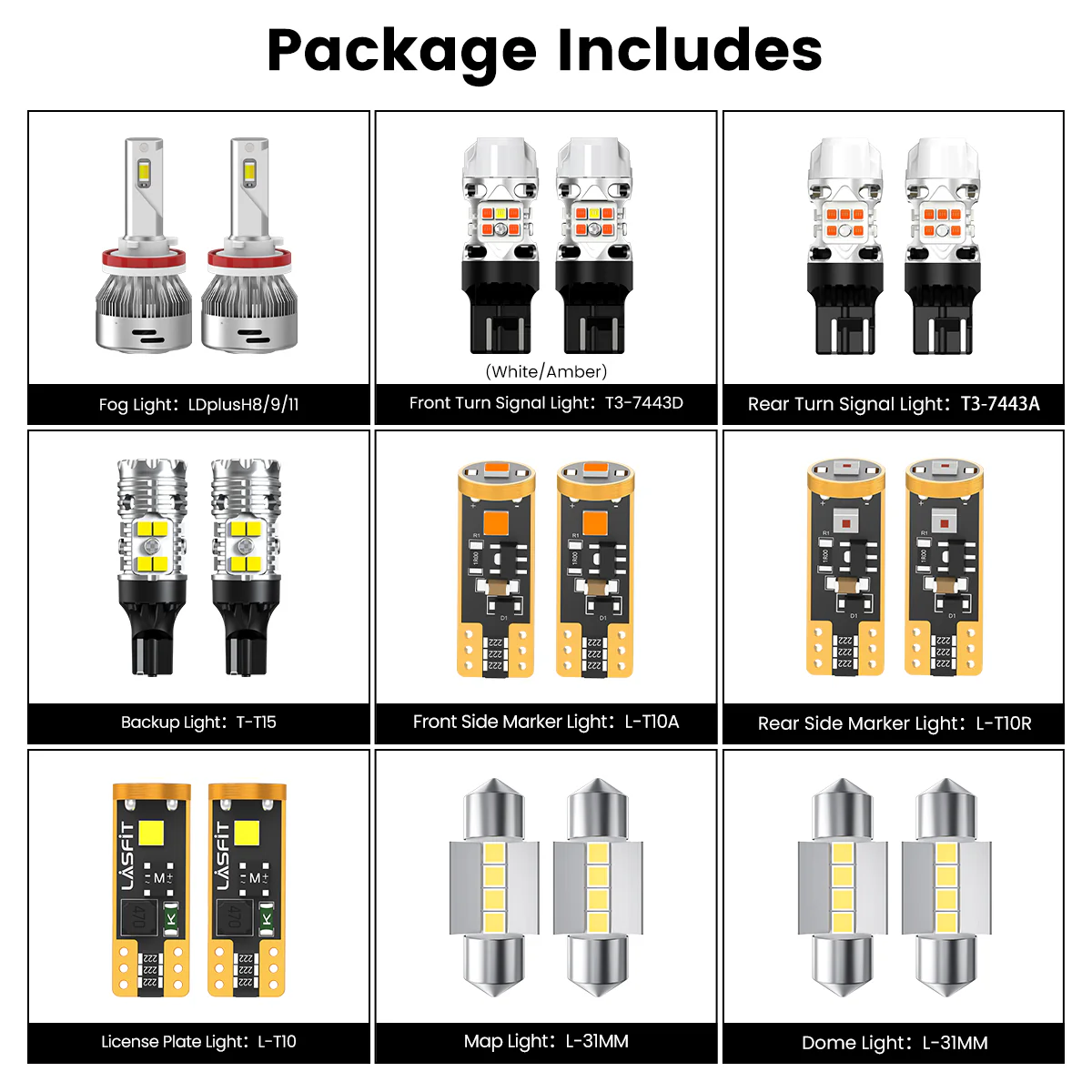 Fit for 2017-2018 Subaru Forester The Brightest LED Bulbs Upgrade - Image 9