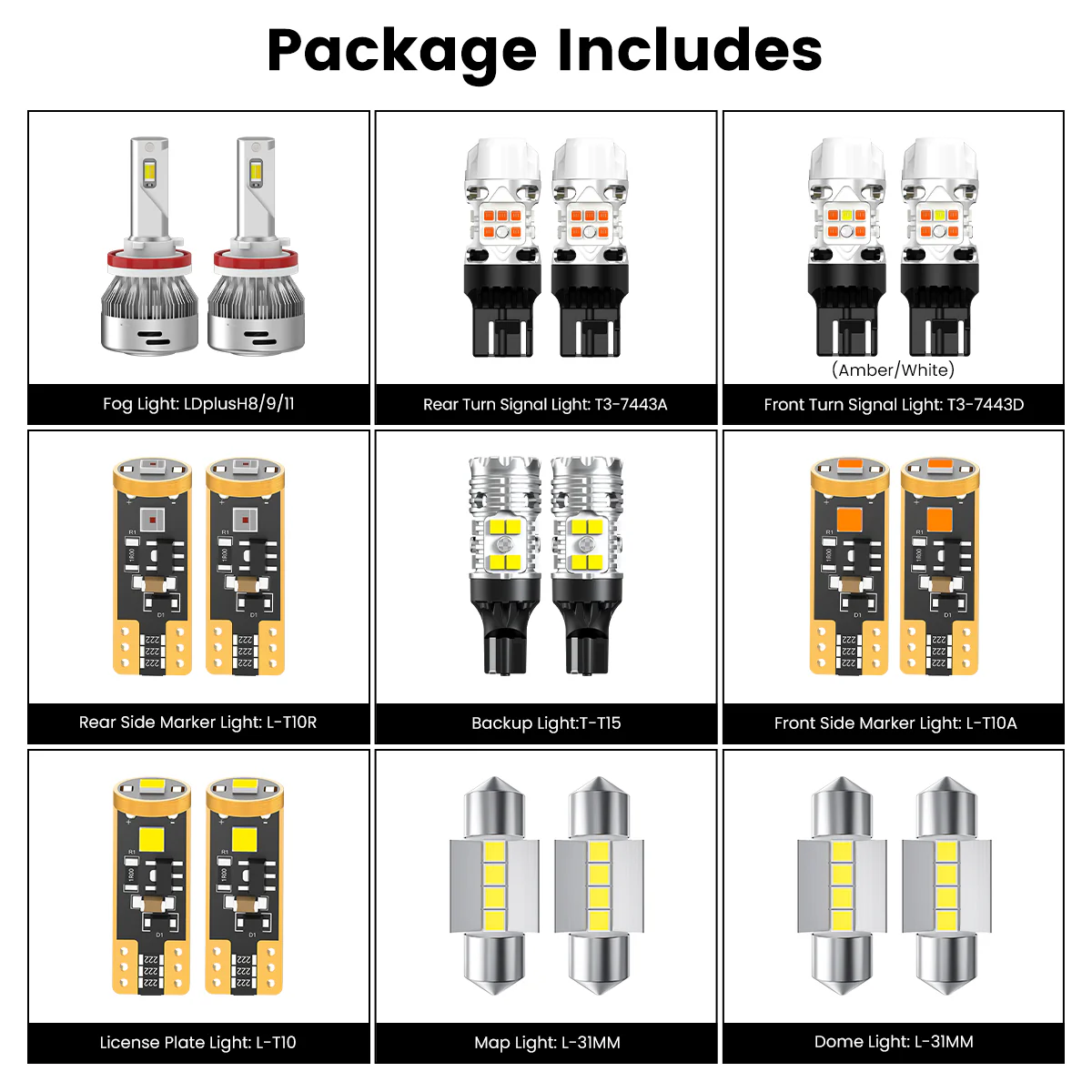 Fit for 2018-2019 Subaru Outback The Brightest LED Bulbs Upgrade - Image 9