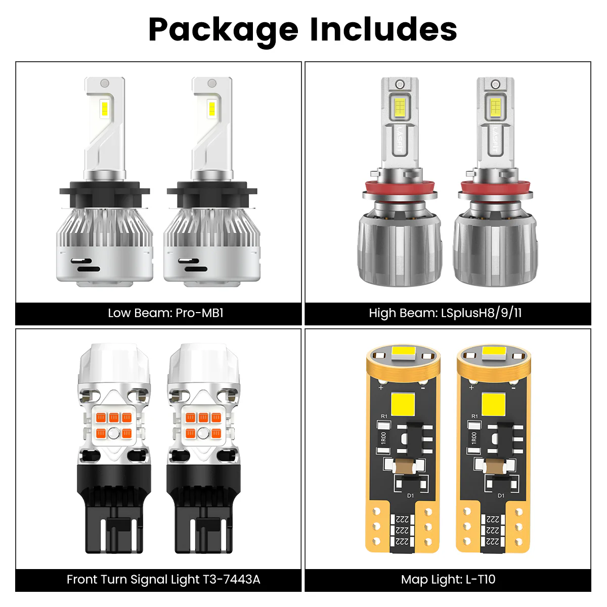 Fit for Volkswagen Golf 2018-2019 & GTI 2018-2020 Custom H7 LED Bulbs Exterior Interior Light Plug n Play - Image 4
