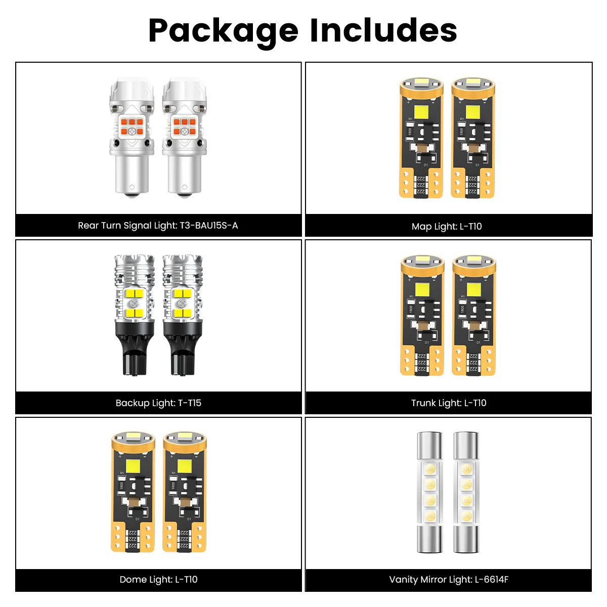 Fit for 2018-2022 Honda Accord LED Bulbs Upgrade - Image 3