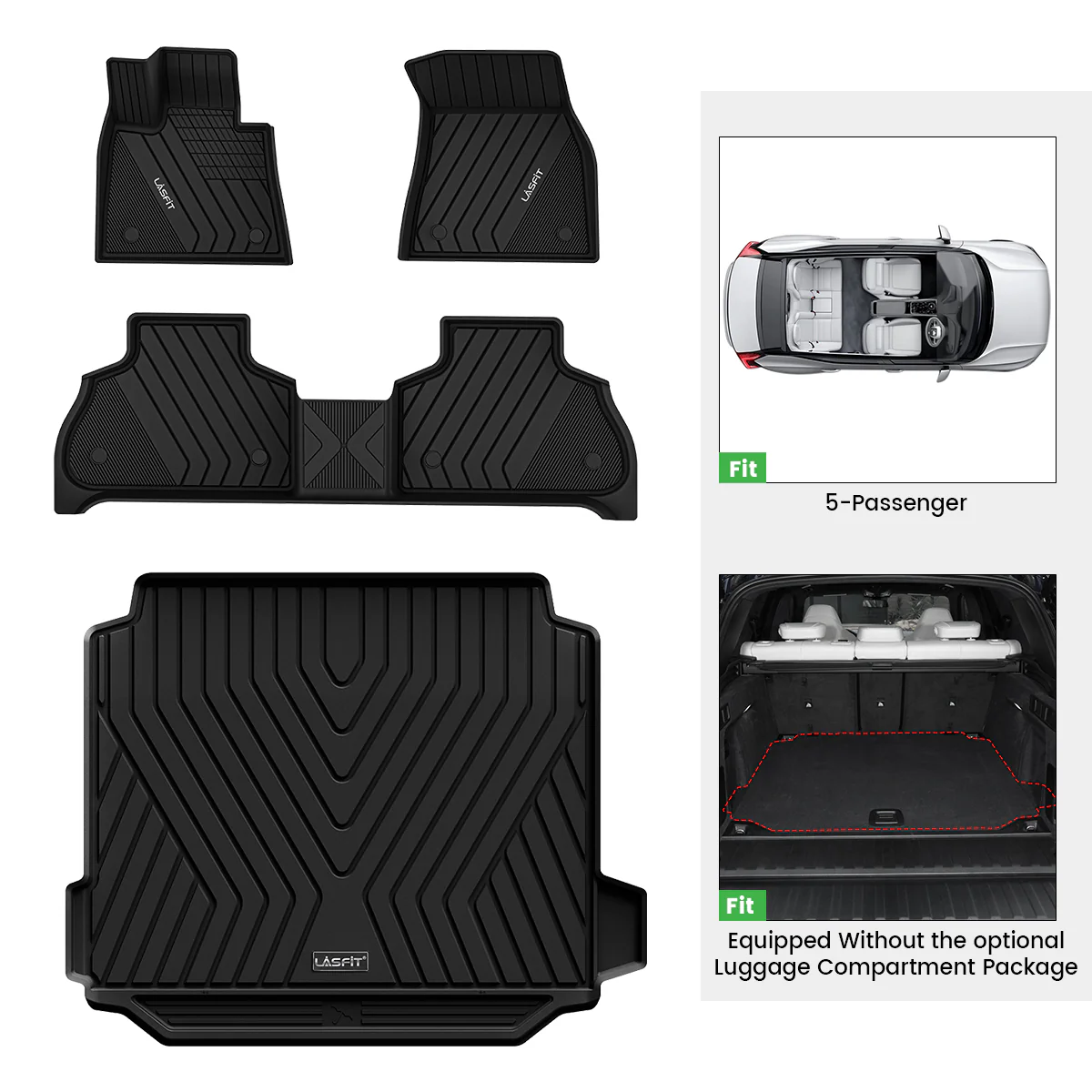 Fit for 2019-2026 BMW X5 Floor Mats or Cargo Mat, Fit 5-seater Only - Image 3