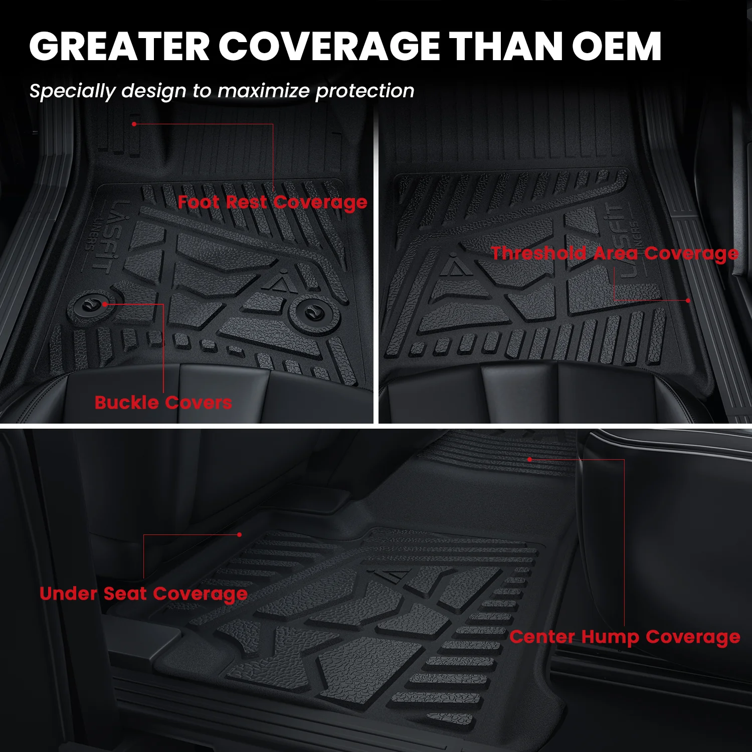 Fit for 2019-2026 Chevrolet Silverado 1500 Floor Mats, Fit Carpet Floor Only, Not Fit 2019 Silverado 1500 LD - Image 22