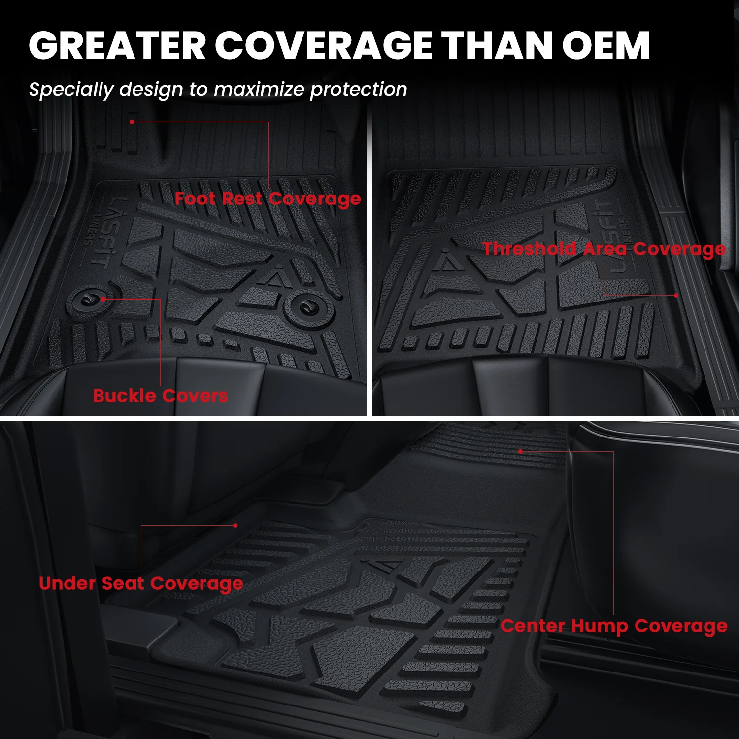 Fit for 2019-2026 Chevrolet Silverado 1500 Floor Mats, Fit Carpet Floor Only, Not Fit 2019 Silverado 1500 LD - Image 49