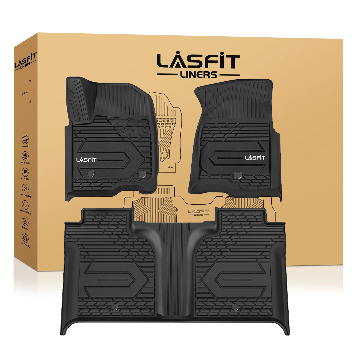 Fit for 2019-2026 Chevrolet Silverado 1500 Floor Mats, Fit Carpet Floor Only, Not Fit 2019 Silverado 1500 LD - Image 9