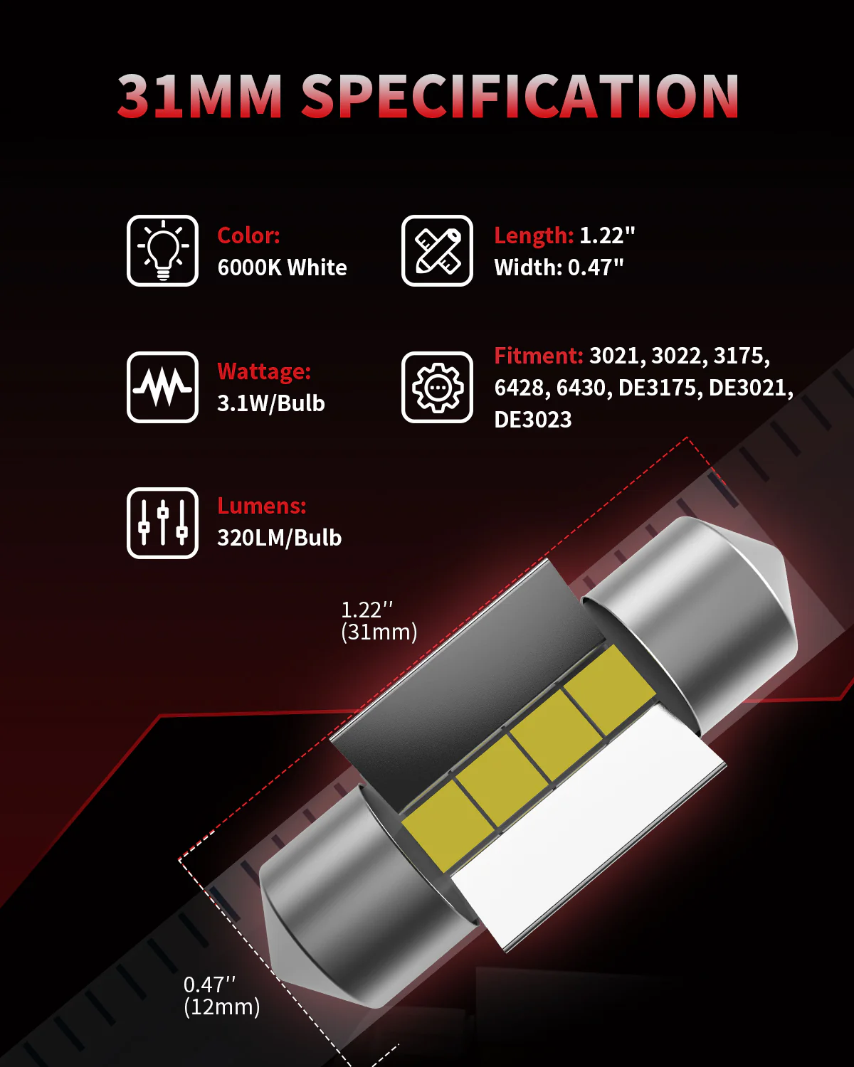 Fit for 2019-2020 Hyundai Santa Fe The Brightest LED Bulbs Upgrade - Image 62