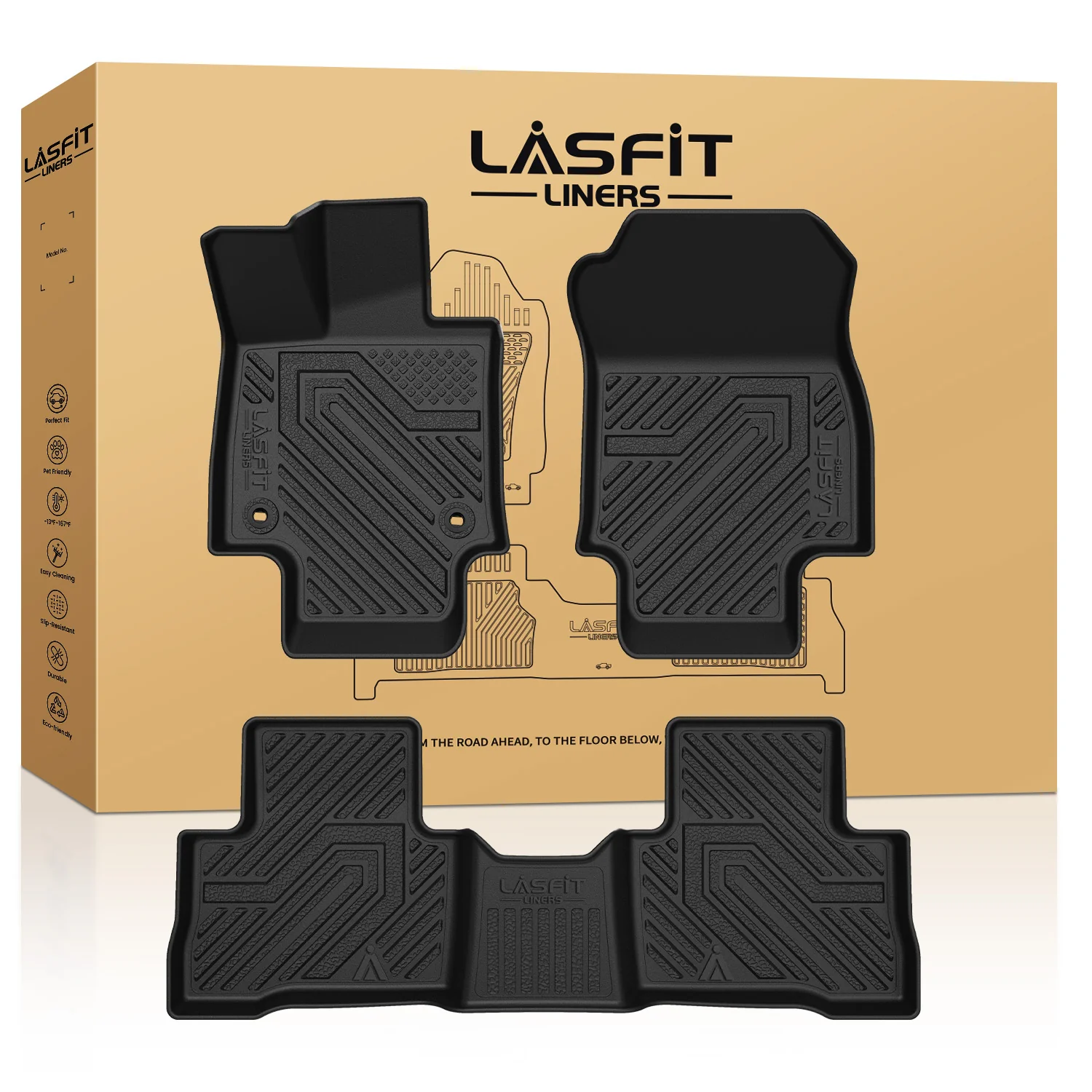 Fit for 2019-2025 Toyota RAV4 All-weather TPE Floor Mats & Cargo Mat - Image 34