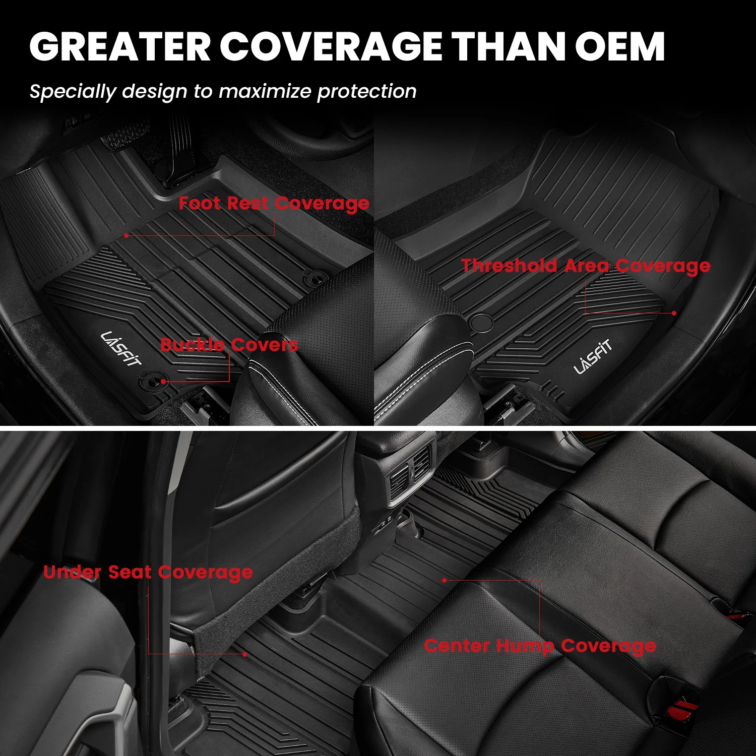 Fit for 2019-2025 Toyota RAV4 All-weather TPE Floor Mats & Cargo Mat - Image 4