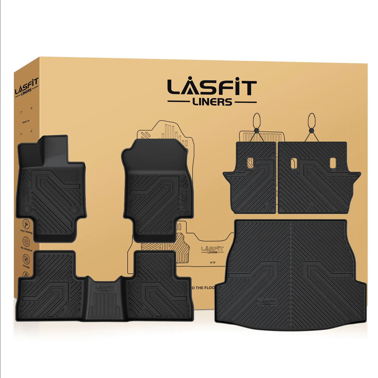 Fit for 2019-2025 Toyota RAV4 All-weather TPE Floor Mats & Cargo Mat - Image 54