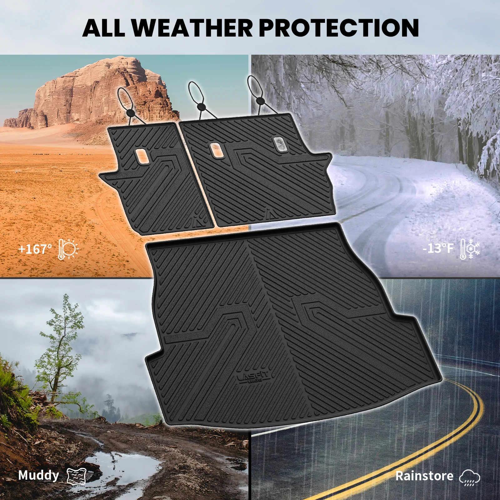 Fit for 2019-2025 Toyota RAV4 All-weather TPE Floor Mats & Cargo Mat - Image 58