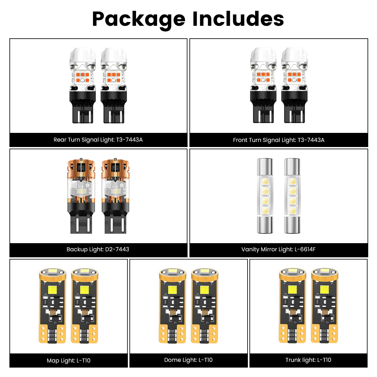 Fit for 2019-2021 Honda Passport The Brightest LED Bulbs Upgrade - Image 8