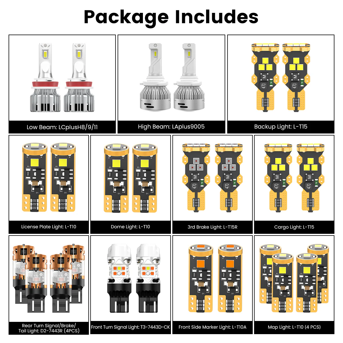 Fit for 2015-2022 Chevrolet Colorado LED Bulbs Upgrade | Tested and Verified - Image 7