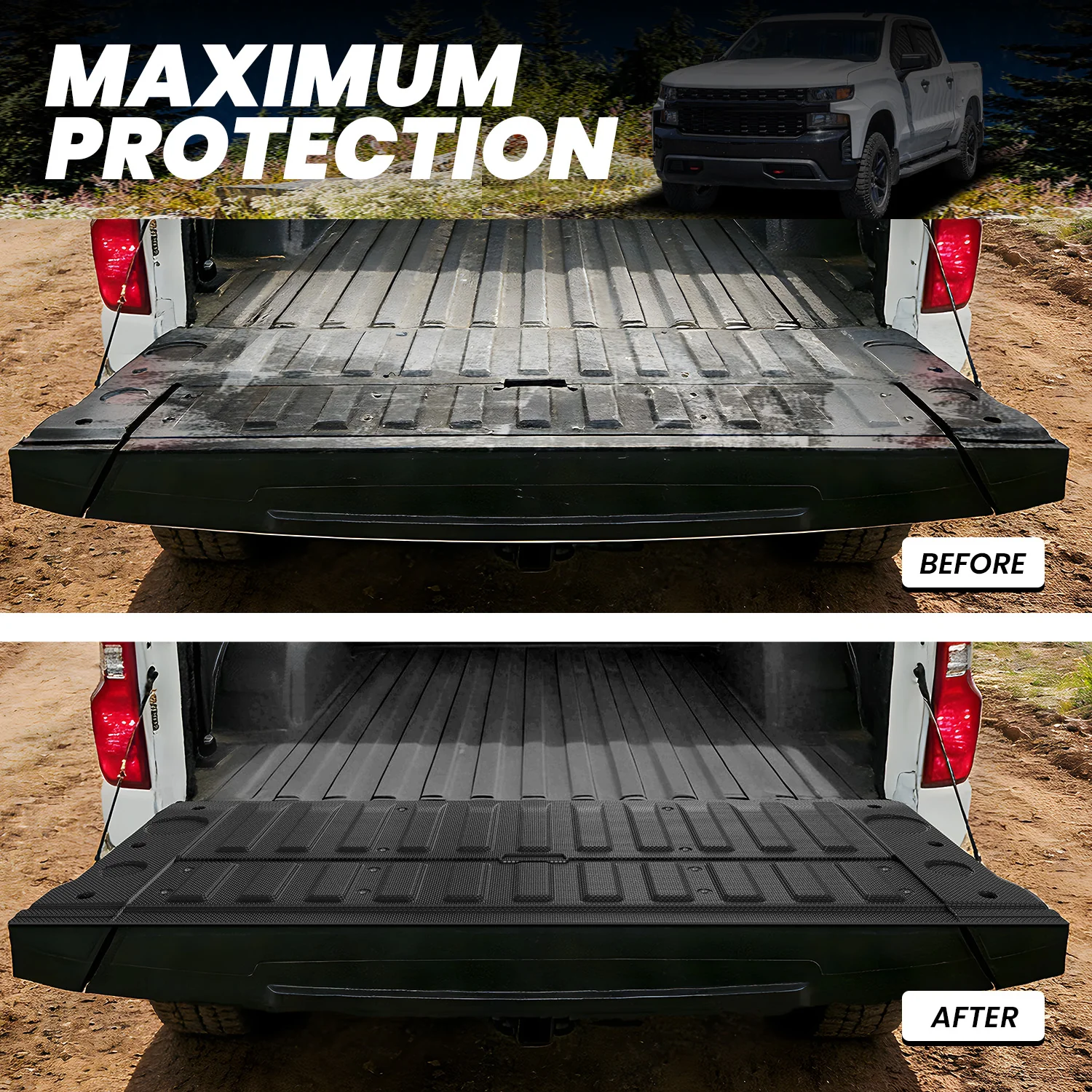 Fit for 2019-2026 GMC Sierra 1500 Truck Bed Mat or Tailgate Mat, Not Fit 2019 Sierra 1500 LD - Image 35