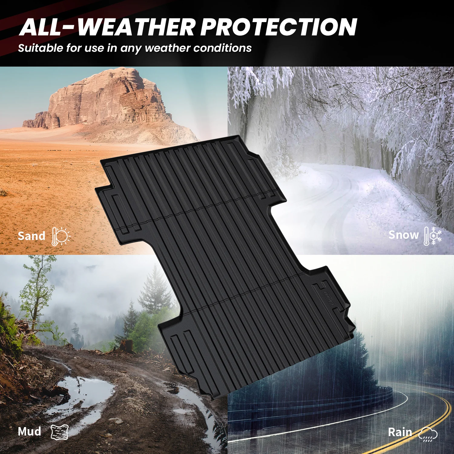 Fit for 2019-2026 GMC Sierra 1500 Truck Bed Mat or Tailgate Mat, Not Fit 2019 Sierra 1500 LD - Image 45