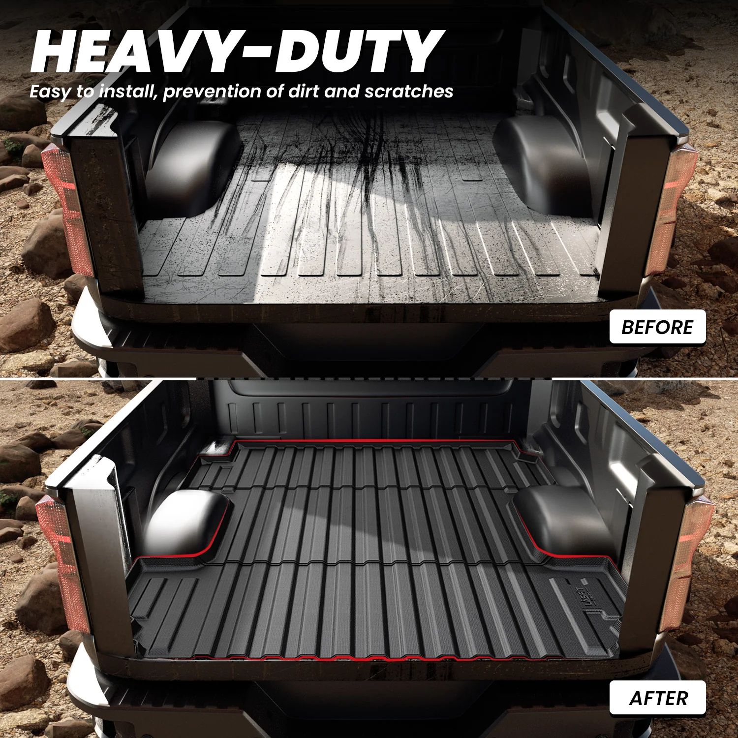 Fit for 2019-2026 GMC Sierra 1500 Truck Bed Mat or Tailgate Mat, Not Fit 2019 Sierra 1500 LD - Image 46