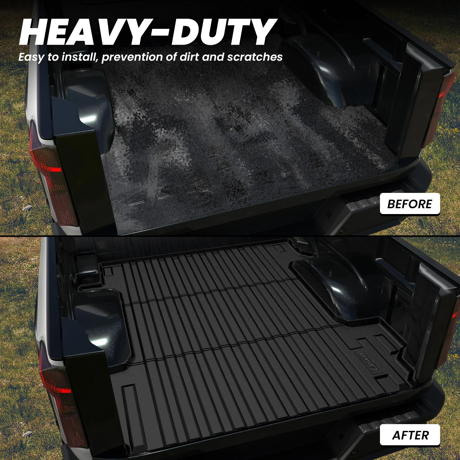 Fit for 2019-2026 GMC Sierra 1500 Truck Bed Mat or Tailgate Mat, Not Fit 2019 Sierra 1500 LD - Image 5