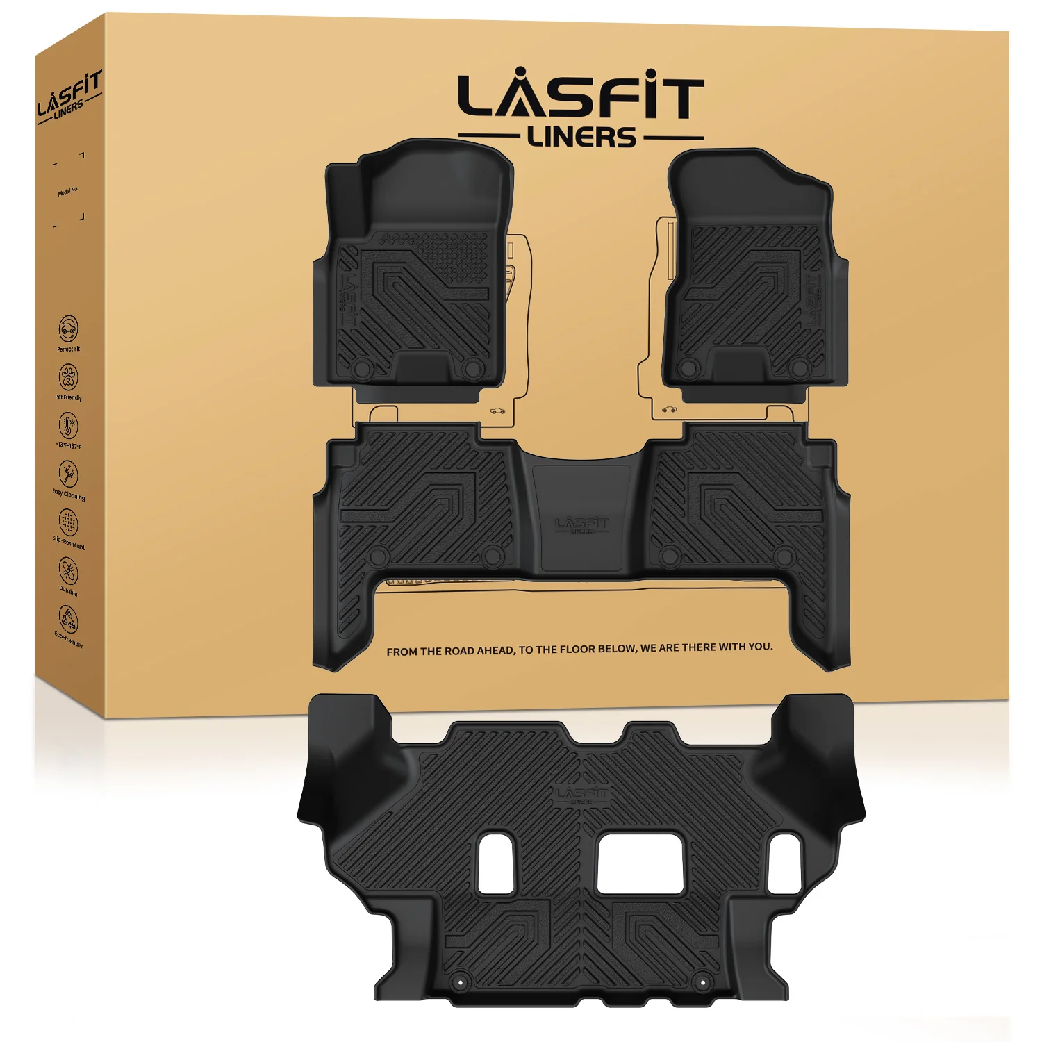Fit for 2019-2024 Nissan Armada Floor Mats or Cargo & Seatback Mats, Fit 8seats(2nd Row Bench Seats) - Image 17