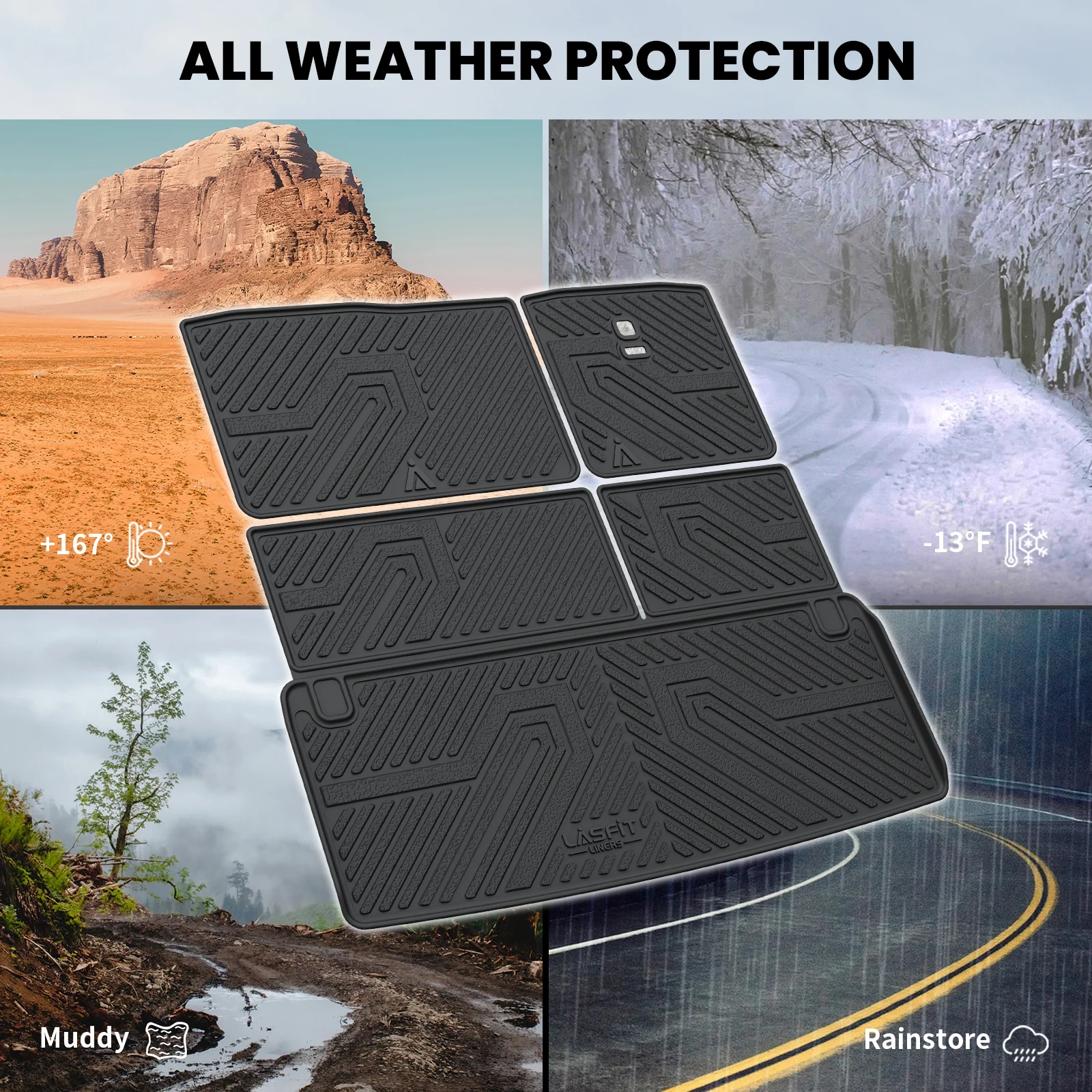 Fit for 2019-2024 Nissan Armada Floor Mats or Cargo & Seatback Mats, Fit 8seats(2nd Row Bench Seats) - Image 2