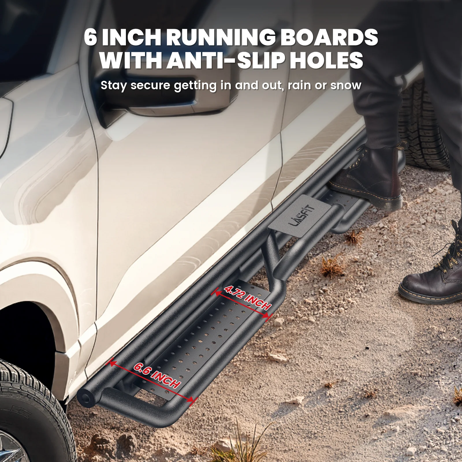 Fit for 2009-2018 Ram 1500 Running Boards Side Steps, Fit Crew Cab ONLY - Image 3
