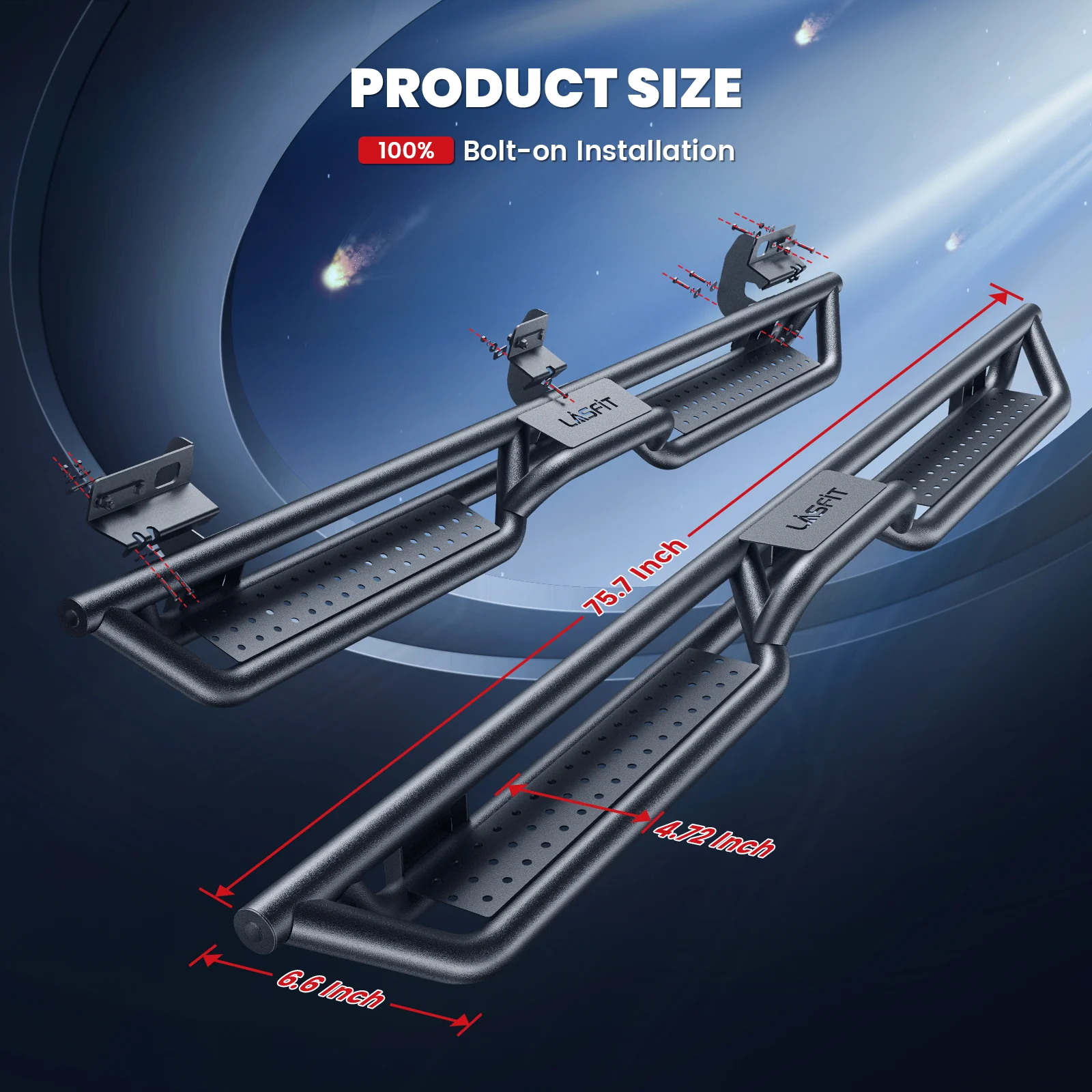 Fit for 2009-2018 Ram 1500 Running Boards Side Steps, Fit Crew Cab ONLY - Image 5