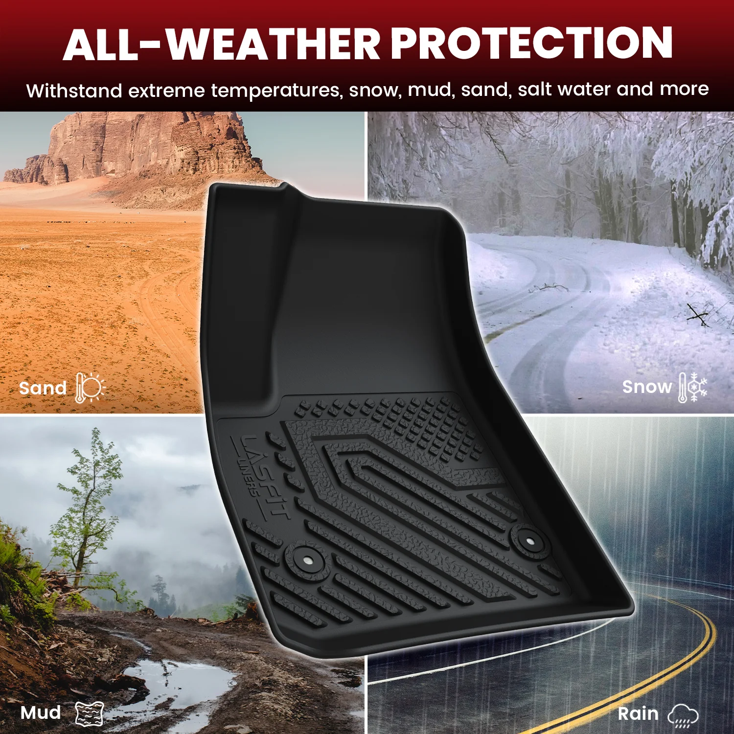 Fit for 2019-2026 Chevrolet Blazer Floor Mats & Cargo Mat, Fit Gasoline Only & Without Optional Cargo Management System - Image 8