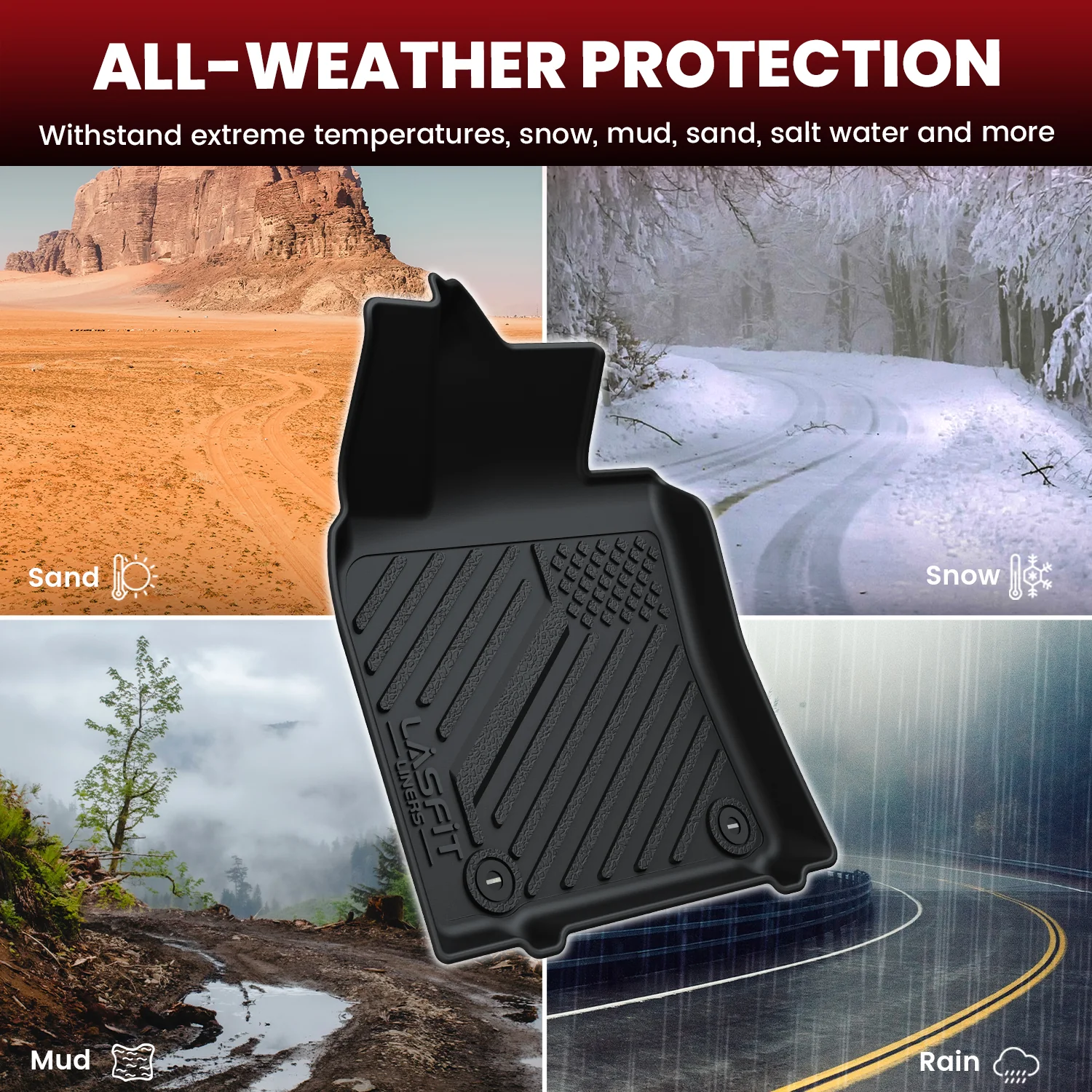 Fit for 2019-2025 Lexus ES Floor Mats, Fit FWD Only - Image 4