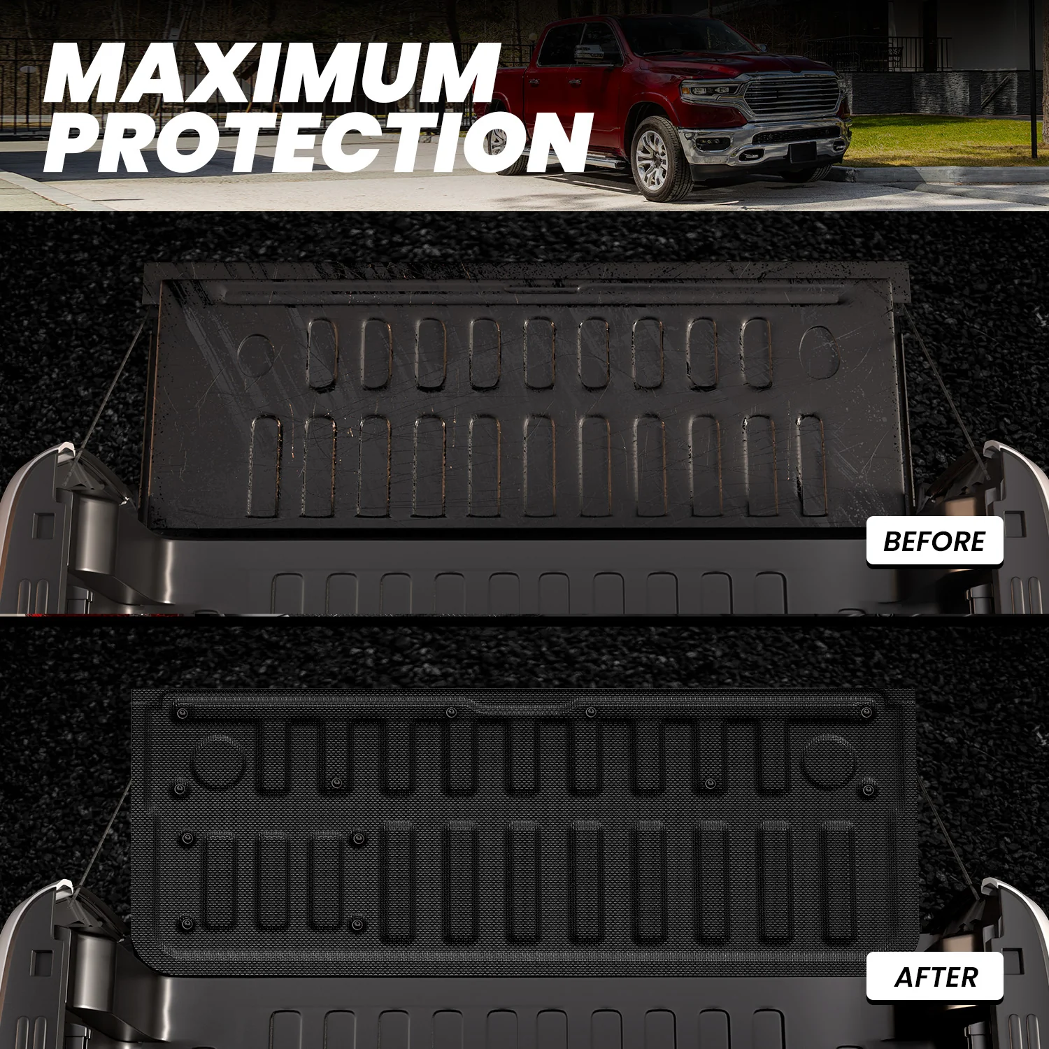 Fit for 2019-2026 Ram 1500 Truck Tailgate Mat, Not Fit Drop-in liners - Image 14