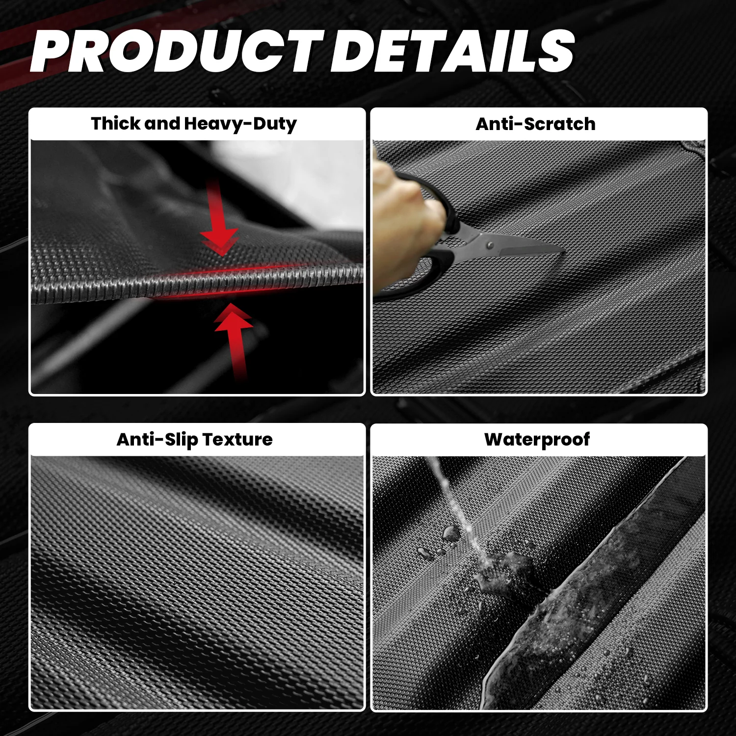 Fit for 2019-2026 Ram 1500 Truck Bed Mat & Tailgate Mat, Fit without RAM RamBox, Not Fit Drop-in liners - Image 22