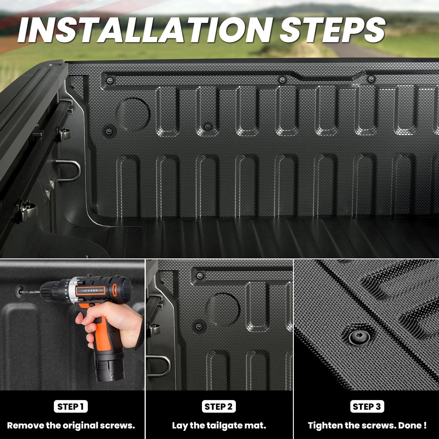 Fit for 2019-2026 Ram 1500 Truck Tailgate Mat, Not Fit Drop-in liners - Image 5