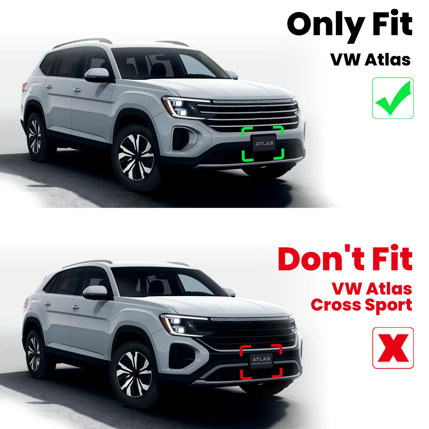Fit for 2019 Volkswagen Atlas Floor Mats & Cargo Mat & Seatback Mat, Fit Passenger Seat Without Retention Only - Image 2