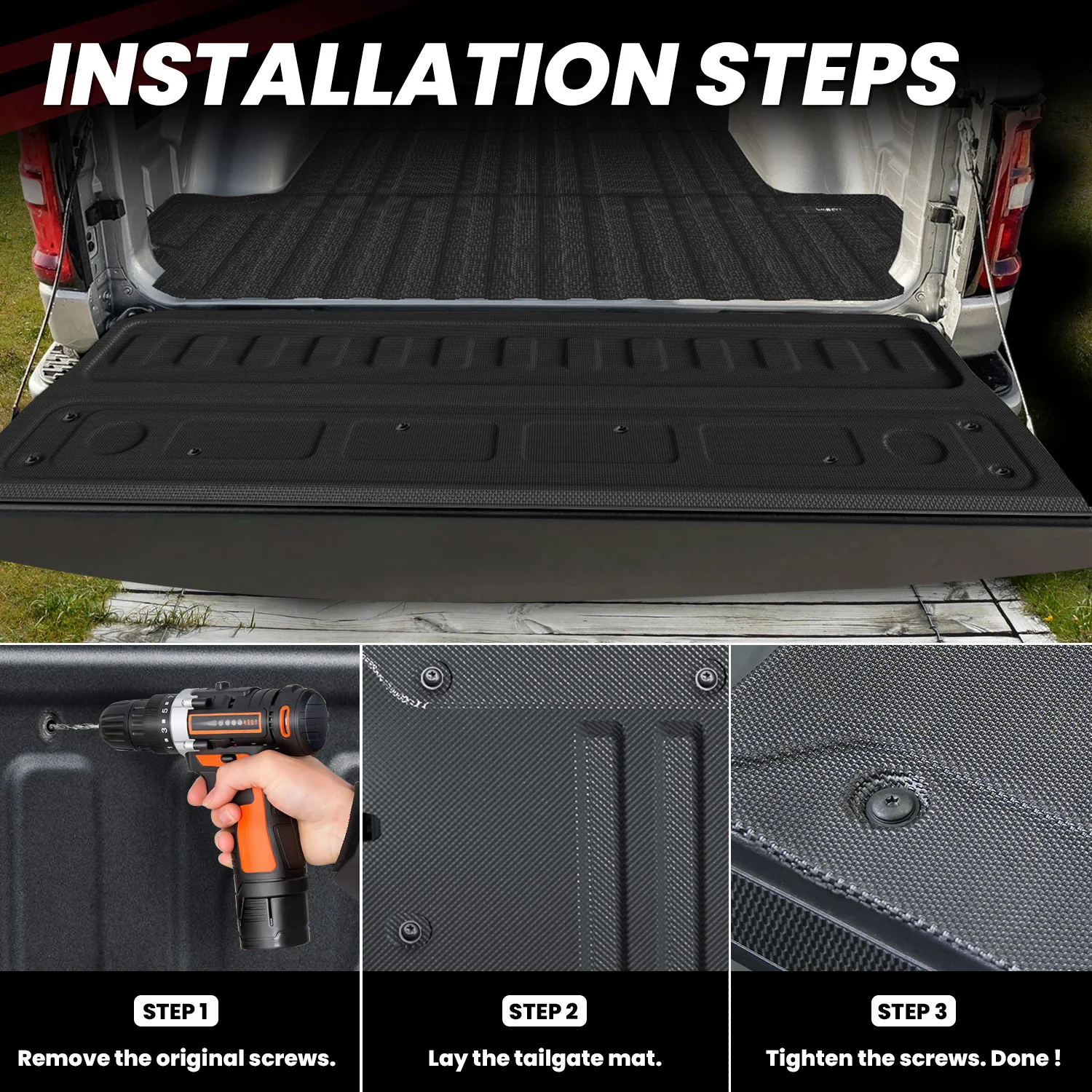 Fit for 2020-2026 Chevrolet Silverado 2500HD 3500HD 6.8FT Bed Mat or Tailgate Mat, Not for 5th Wheel Package - Image 16
