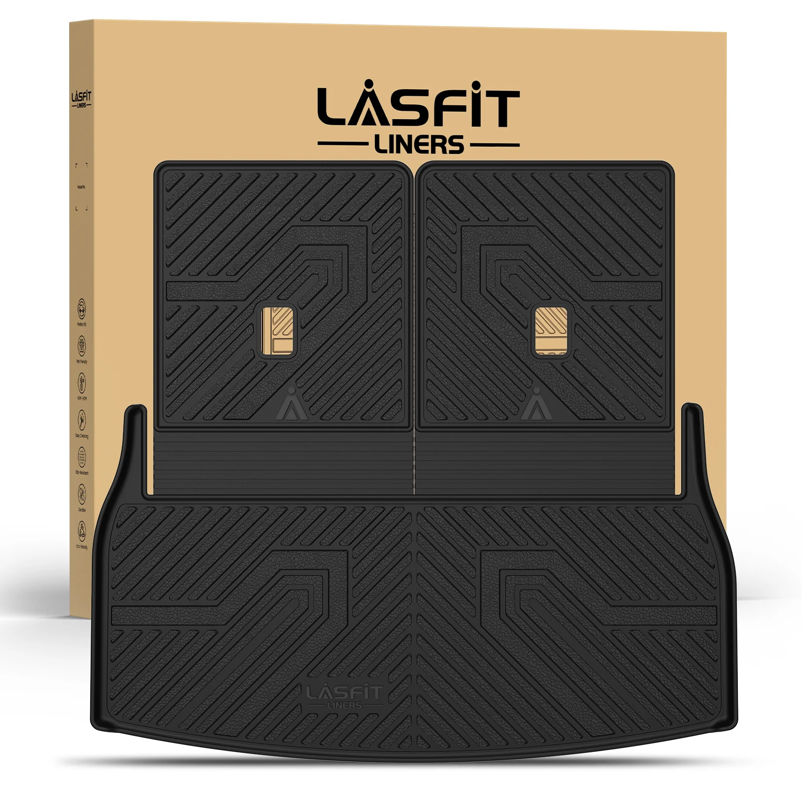 Fit for 2020-2026 Lincoln Aviator Floor Mats & Cargo & Seatback Mats, Fit 6 Seats Second Row without Center Console - Image 8