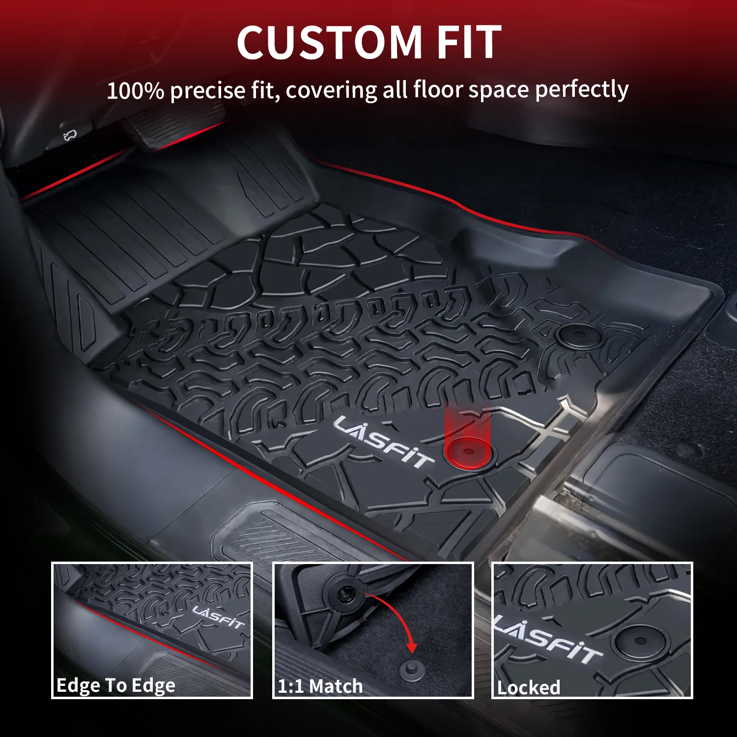 Fit for 2021-2026 Ford Bronco Custom Floor Mats or Cargo Mat, Not For Sport, Fit 4-Door & Not Rubberized Flooring - Image 10