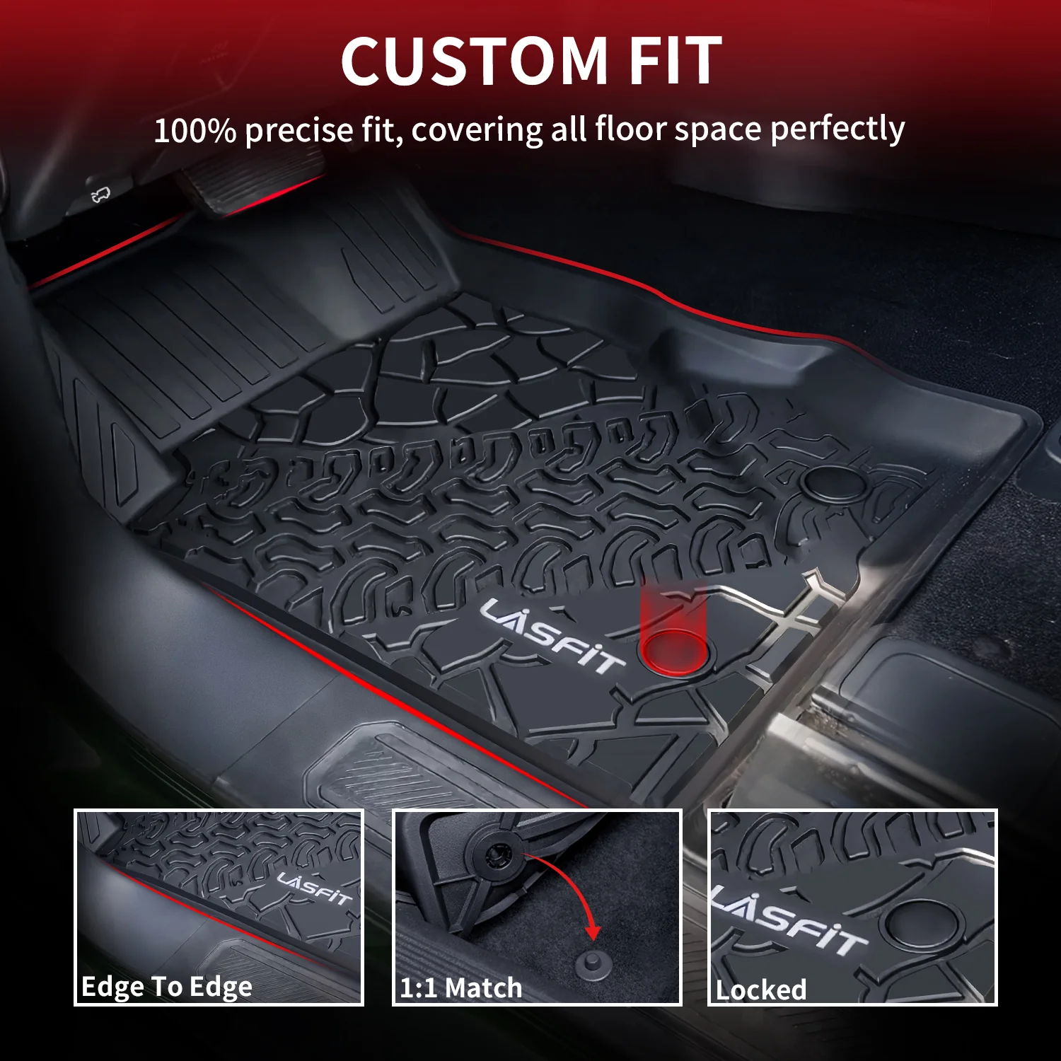 Fit for 2021-2026 Ford Bronco Custom Floor Mats or Cargo Mat, Not For Sport, Fit 4-Door & Not Rubberized Flooring - Image 2