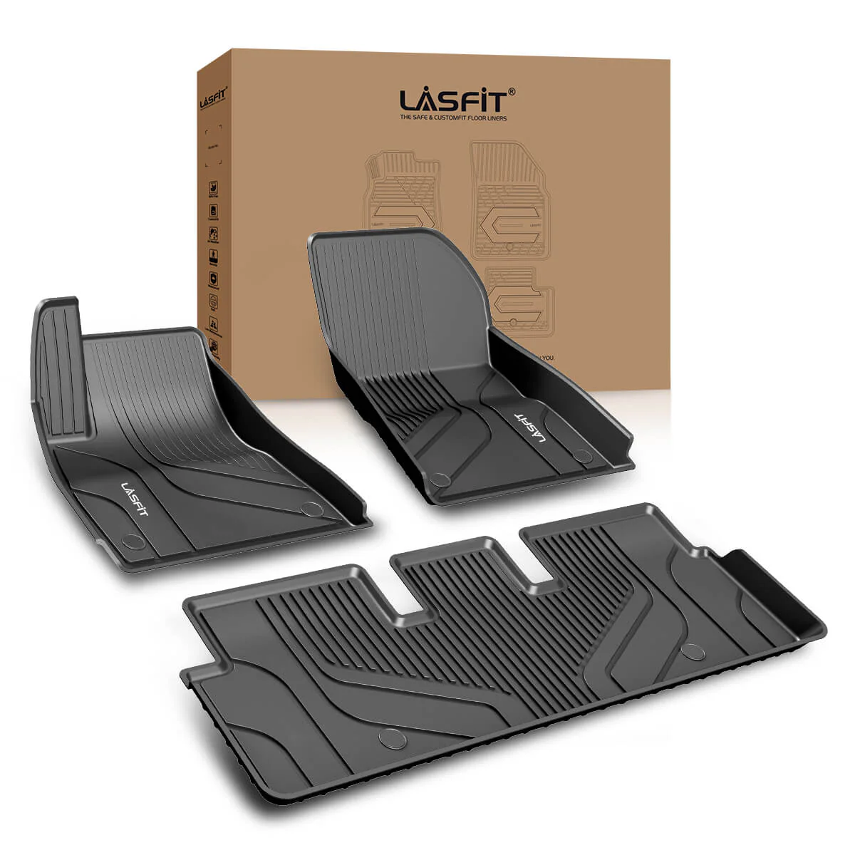 Fit for 2021 Tesla Model 3 Floor Mats TPE Material 1st & 2nd or Cargo Custom All Weather - Image 18