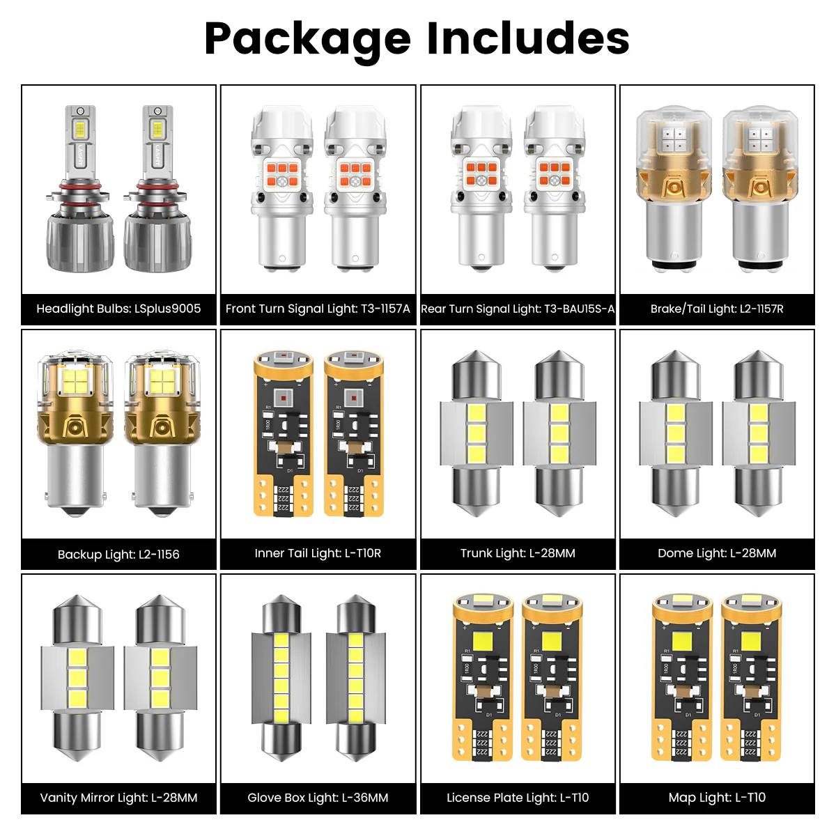 Fit for 2022-2023 Hyundai Kona The Brightest LED Bulbs Upgrade | Tested and Verified - Image 3