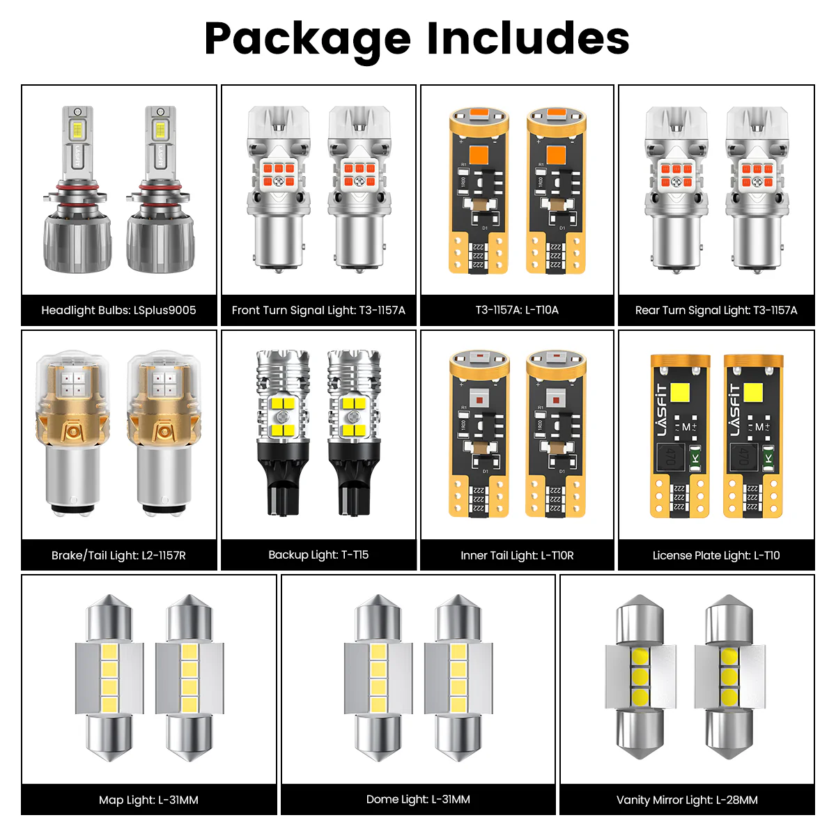 Fit for 2022-2024 Kia Forte The Brightest LED Bulbs Upgrade | Tested and Verified - Image 3