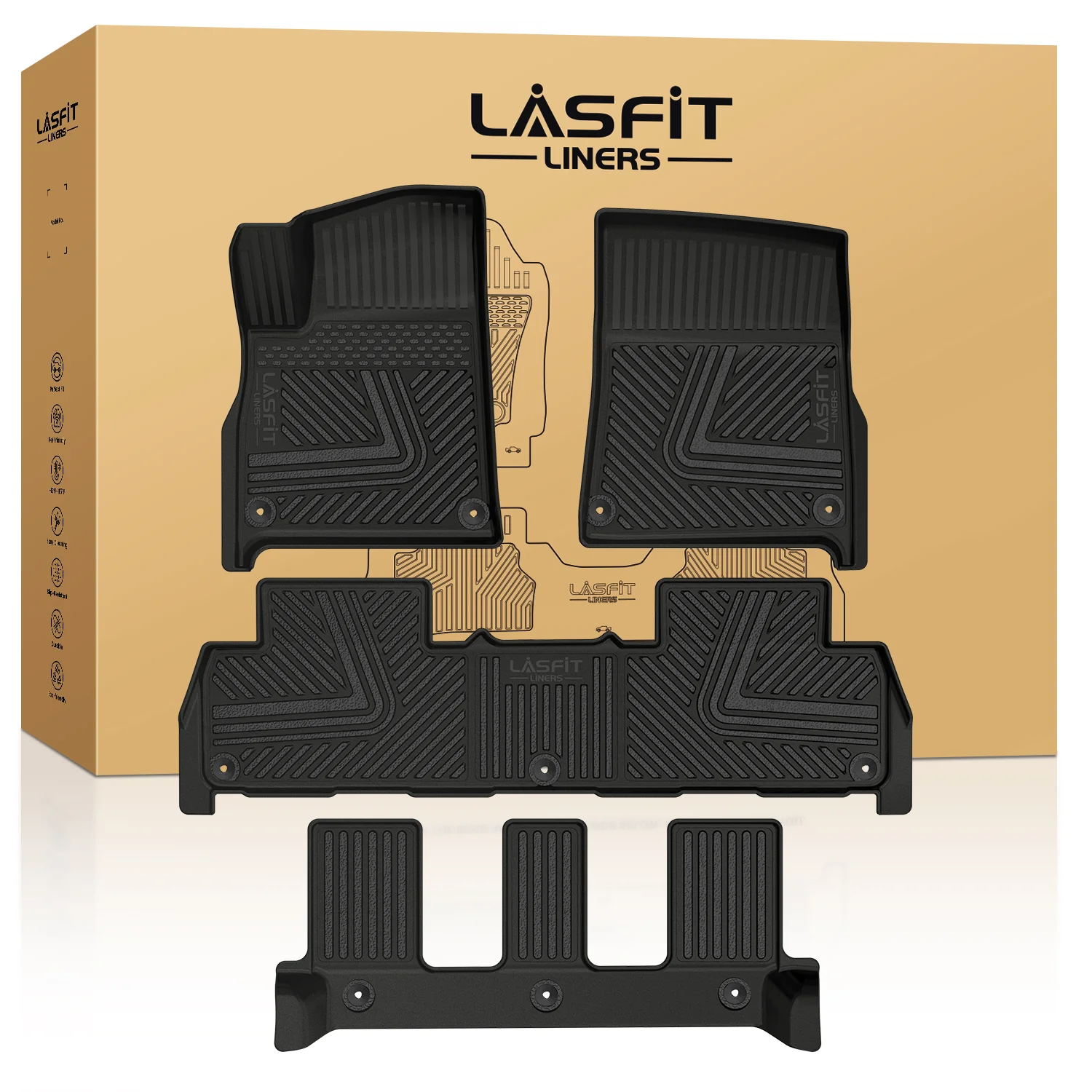 Fit for 2022-2024 Rivian R1S Floor Mats or Seatback & Cargo Mats - Image 11