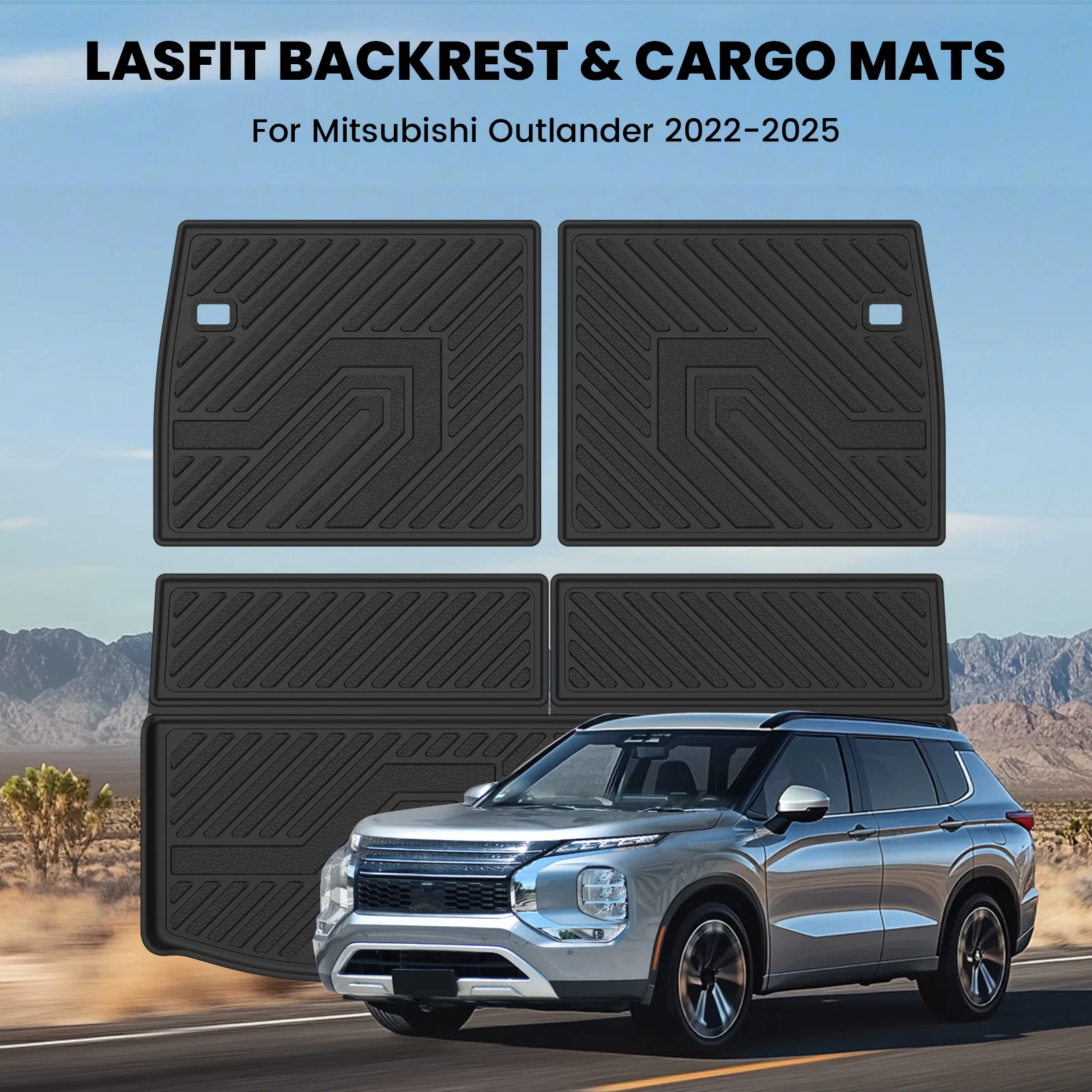 Fit for 2022-2025 Mitsubishi Outlander Floor Mats or Seatback & Cargo Mats, Not Fit PHEV or Sport Models - Image 15