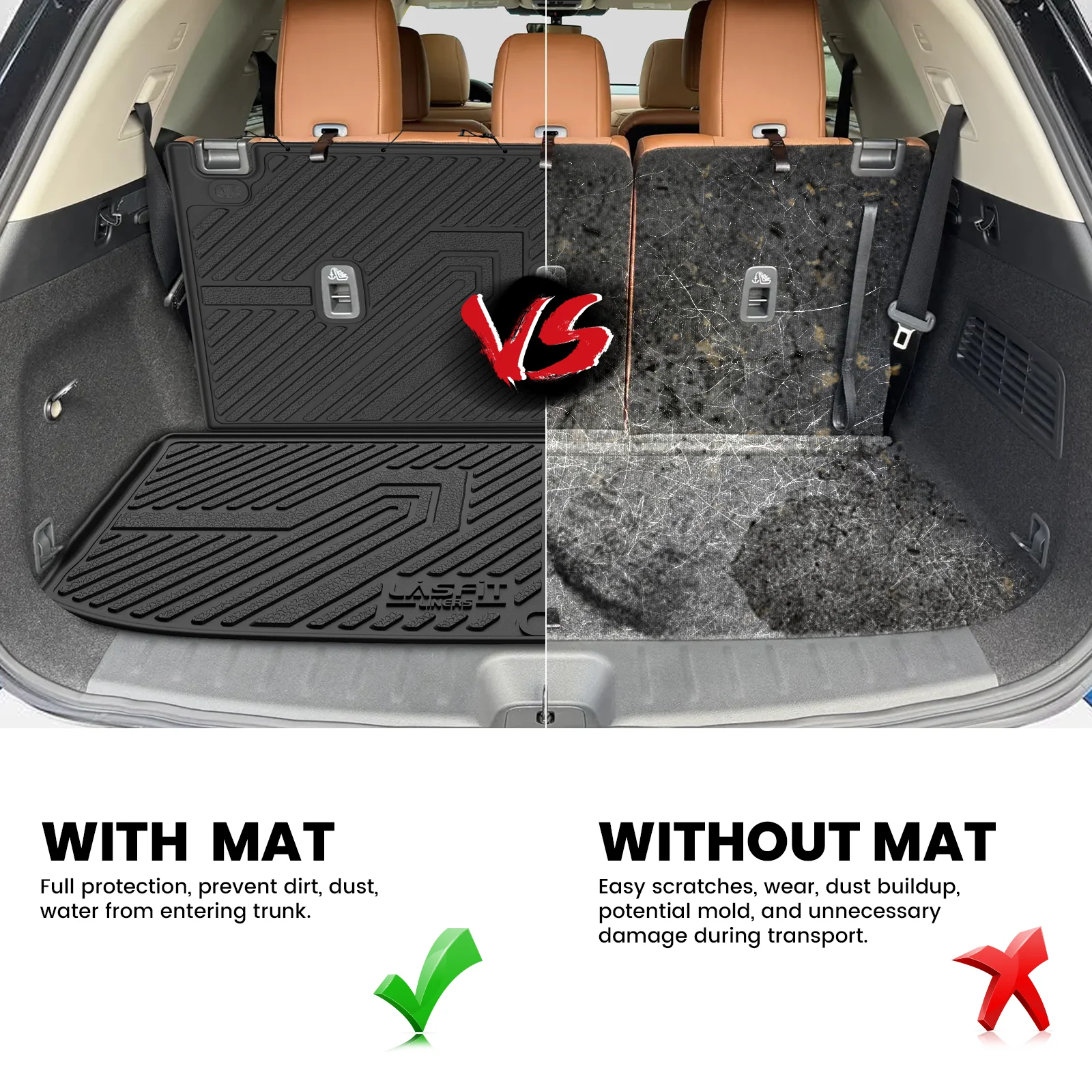 Fit for 2022-2026 Nissan Pathfinder Floor Mats & Seatback & Cargo Mats - Image 11