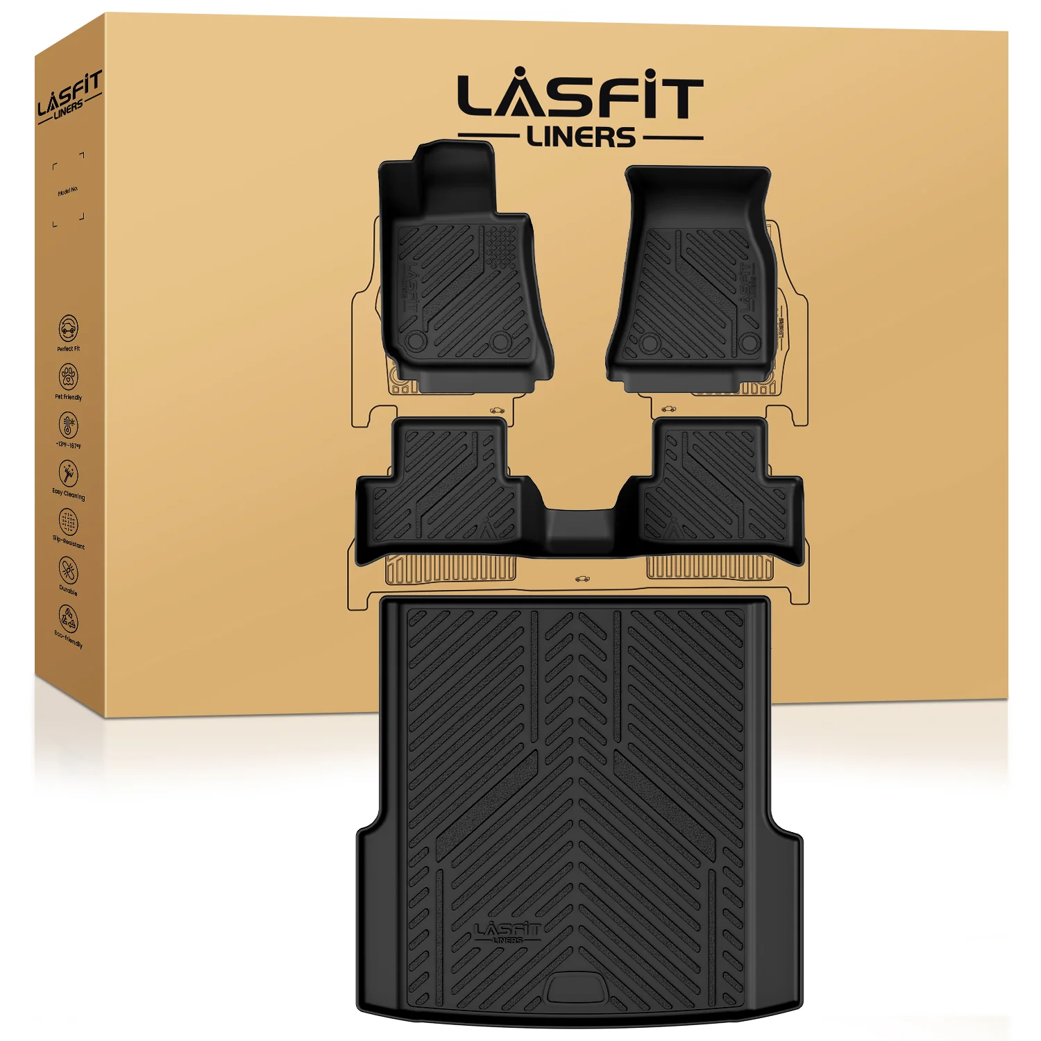 Fit for 2022-2026 BMW i4 Custom-Fit Floor Mats & Cargo Mat - Image 9