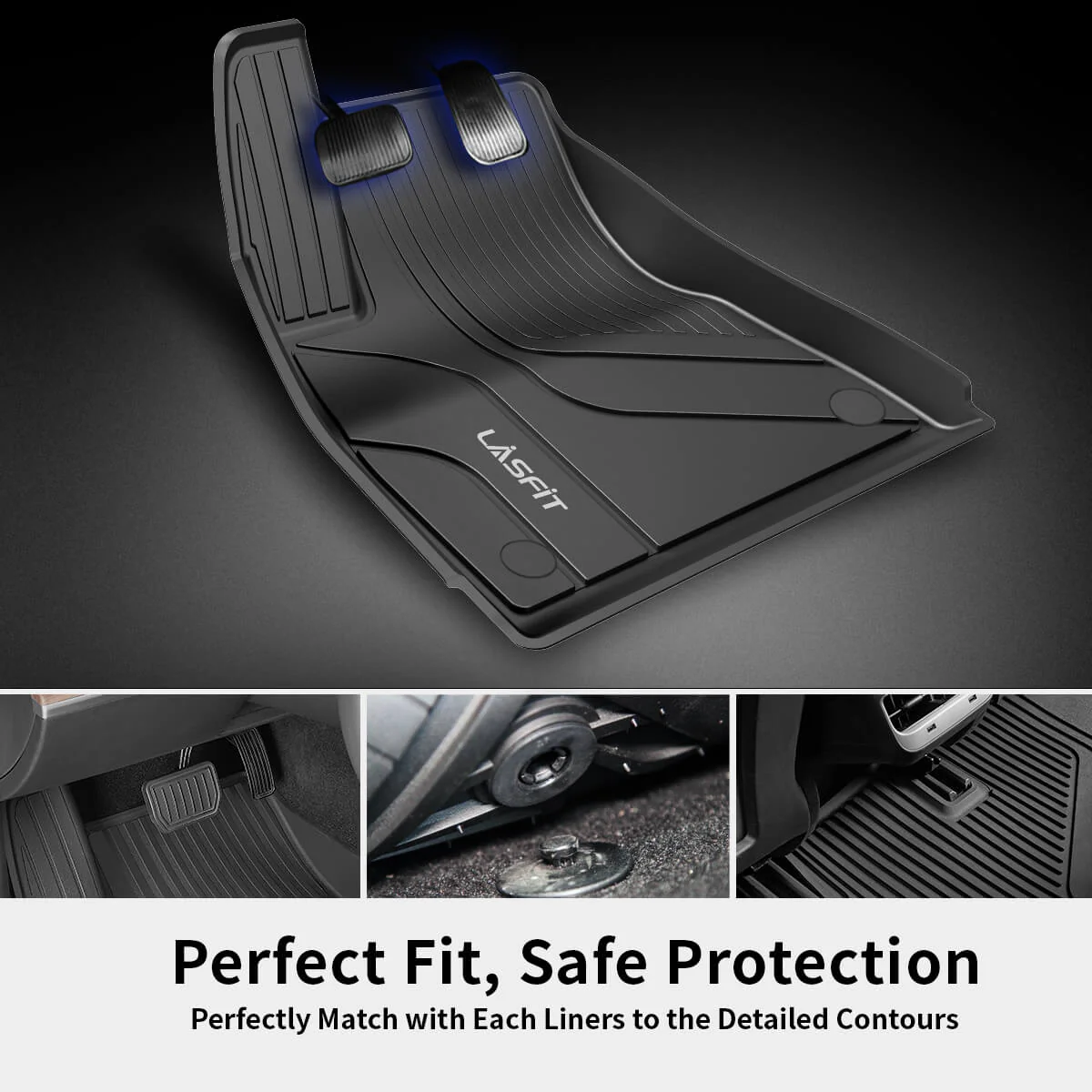 Fit For 2022-2023 Tesla Model 3 Floor Mats TPE Material 1st & 2nd or Cargo Custom All Weather - Image 4