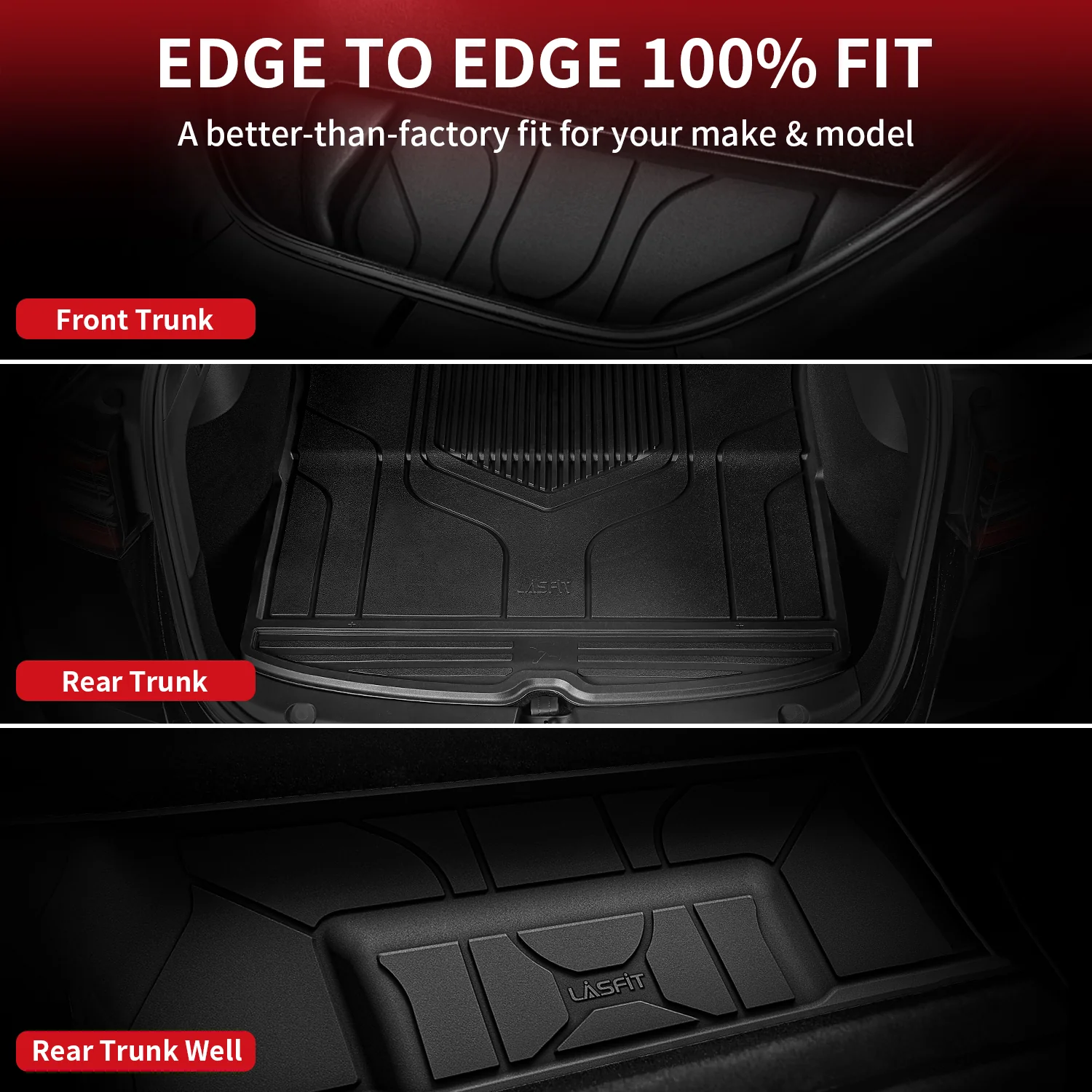Fit for 2021-2024 Tesla Model S Custom Floor Mats or Frunk & Trunk Well & Cargo Mats - Image 25