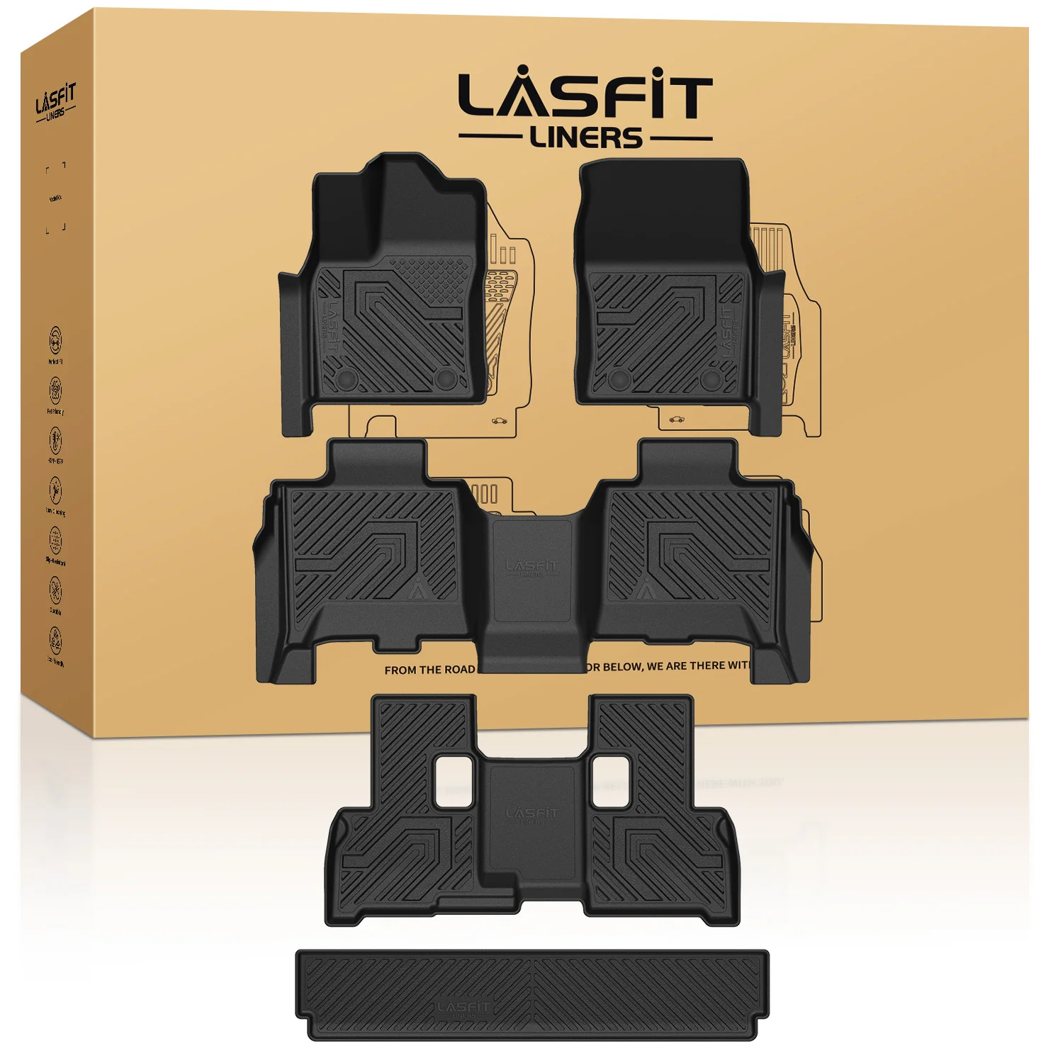 Fit for 2023-2026 Toyota Sequoia Floor Mats & Cargo Mat - Image 8