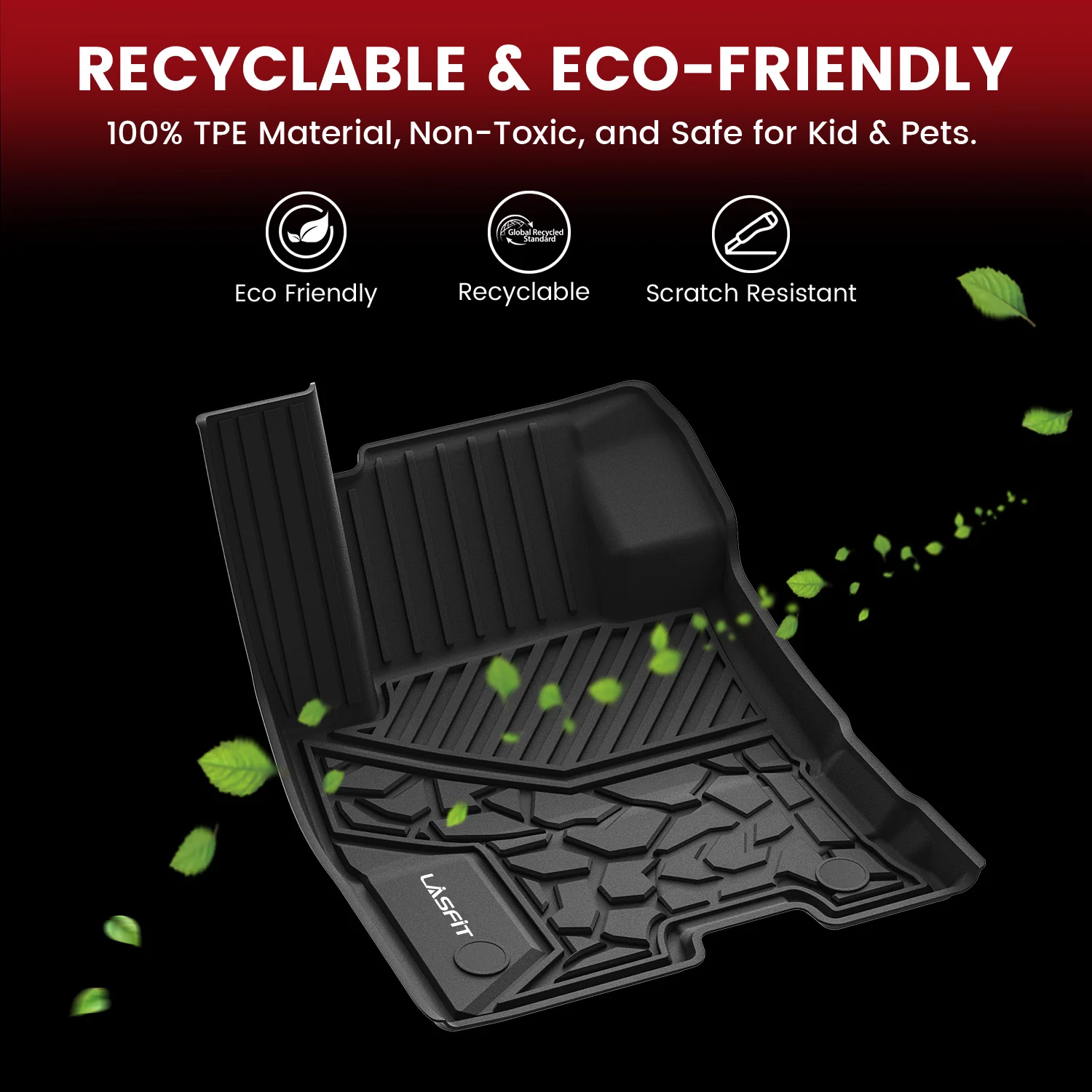 Fit for 2022-2026 Ford Maverick All-Weather TPE Floor Mats - Image 3