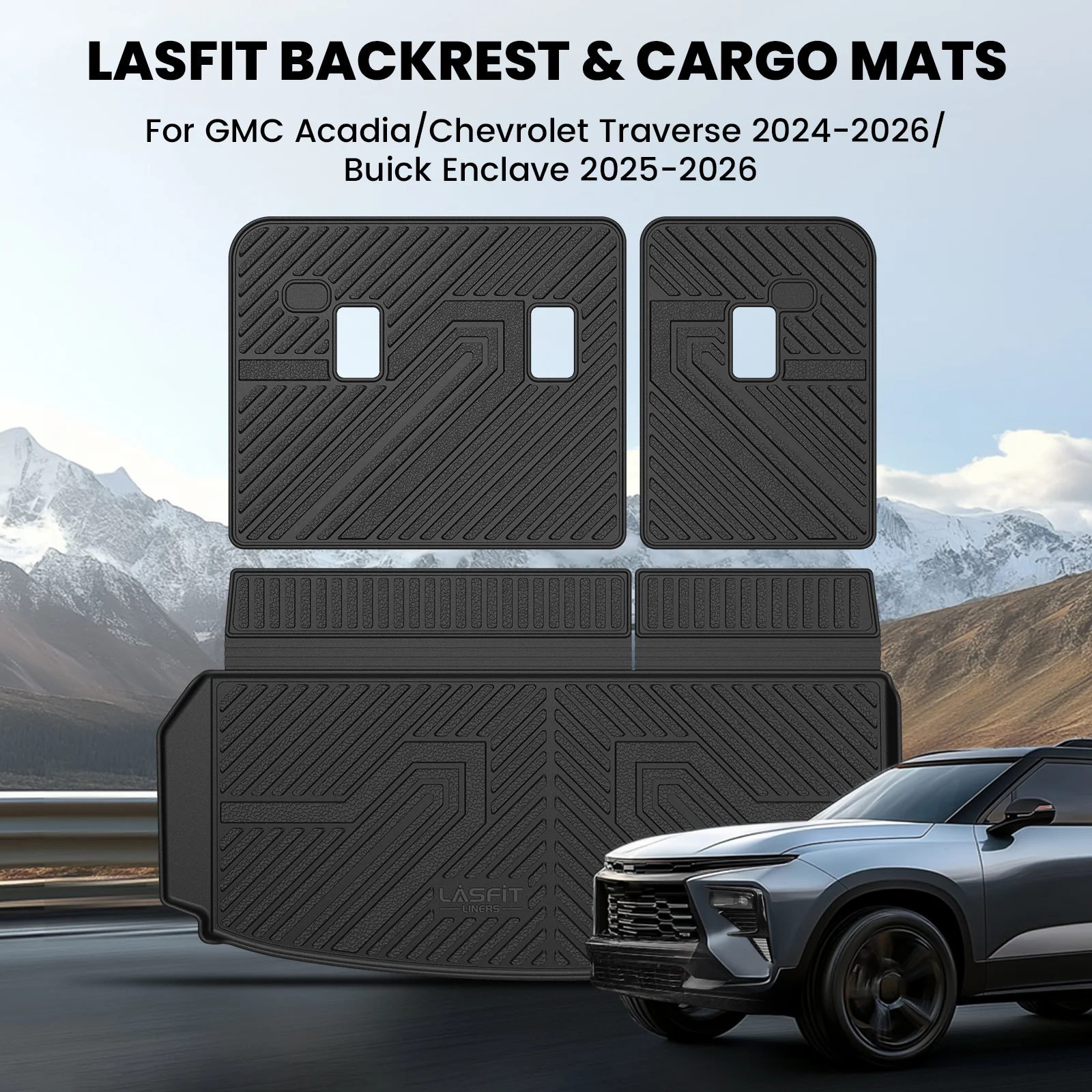 Fit for 2024-2026 GMC Acadia Floor Mats or 3rd Row Seatback & Cargo Mat - Image 13