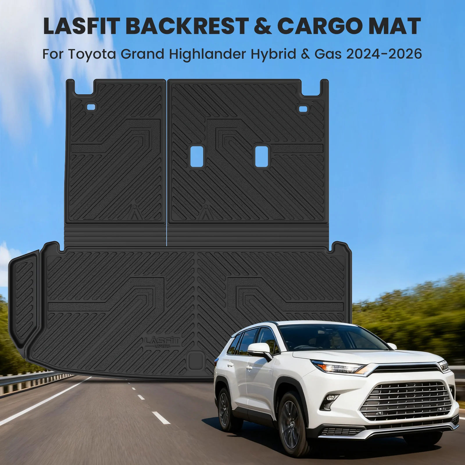 Fit for 2024-2026 Toyota Grand Highlander Floor Mats or Cargo Mat, Fit Gas & Hybrid, Not fit 2024 Toyota Grand Highlander XLE 7-seater - Image 30