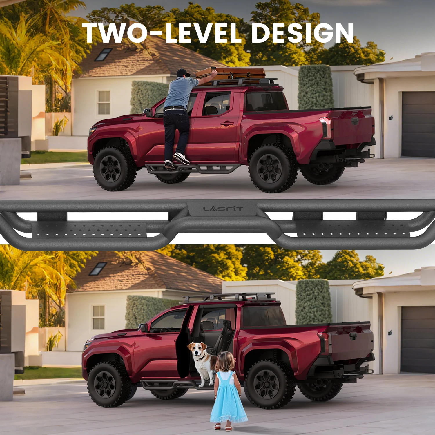 Fit for 2024-2026 Toyota Tacoma Running Boards Side Steps, Fit Double Cab ONLY - Image 3
